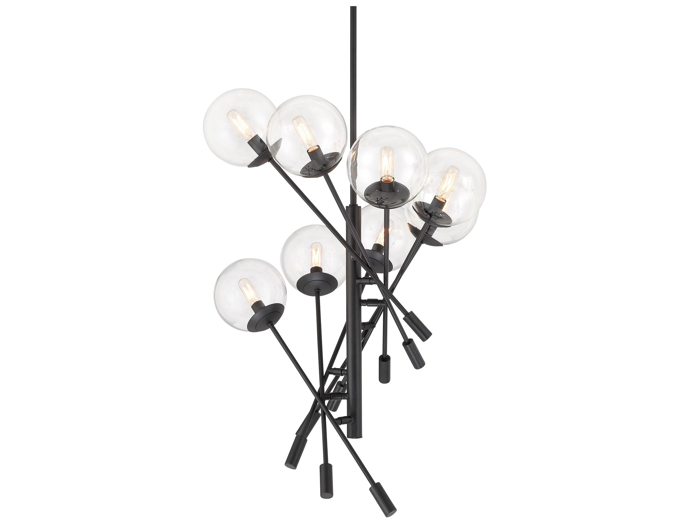 Minka Lavery Auresa 8-Light Coal Black Globe Chandelier