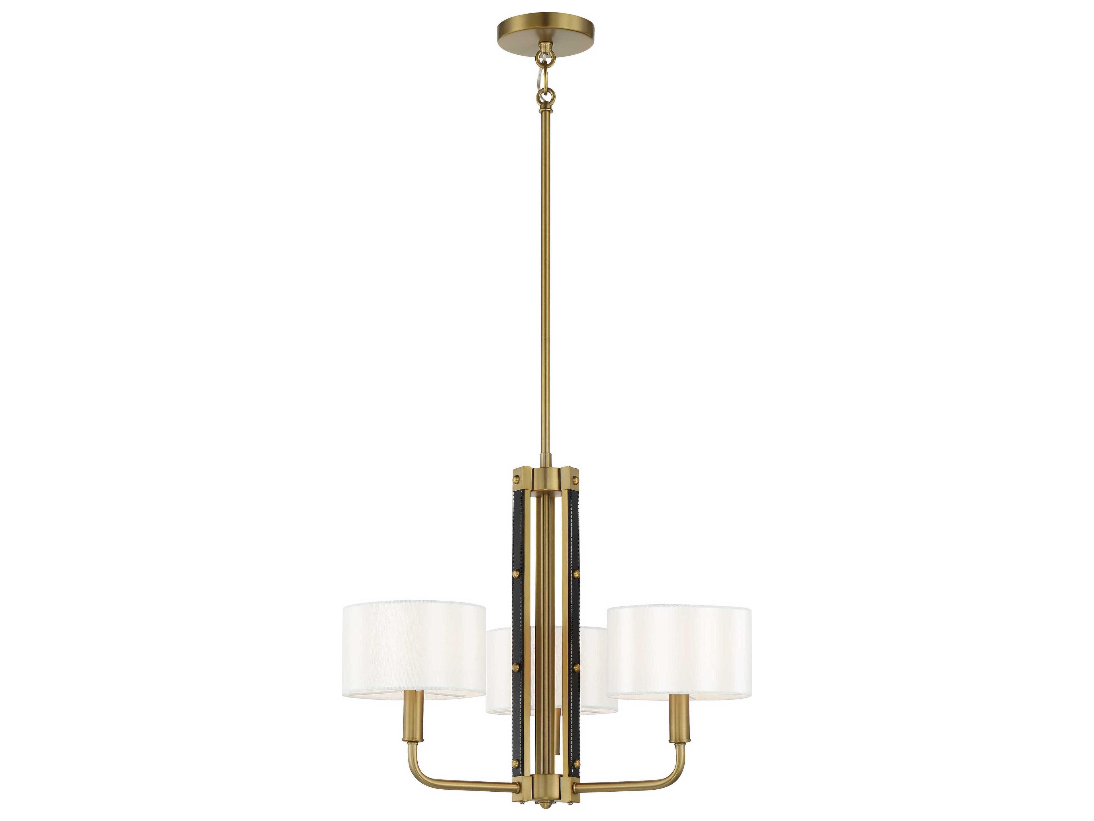 Minka Lavery Chelsea 3-Light Soft Brass Black Candelabra Chandelier