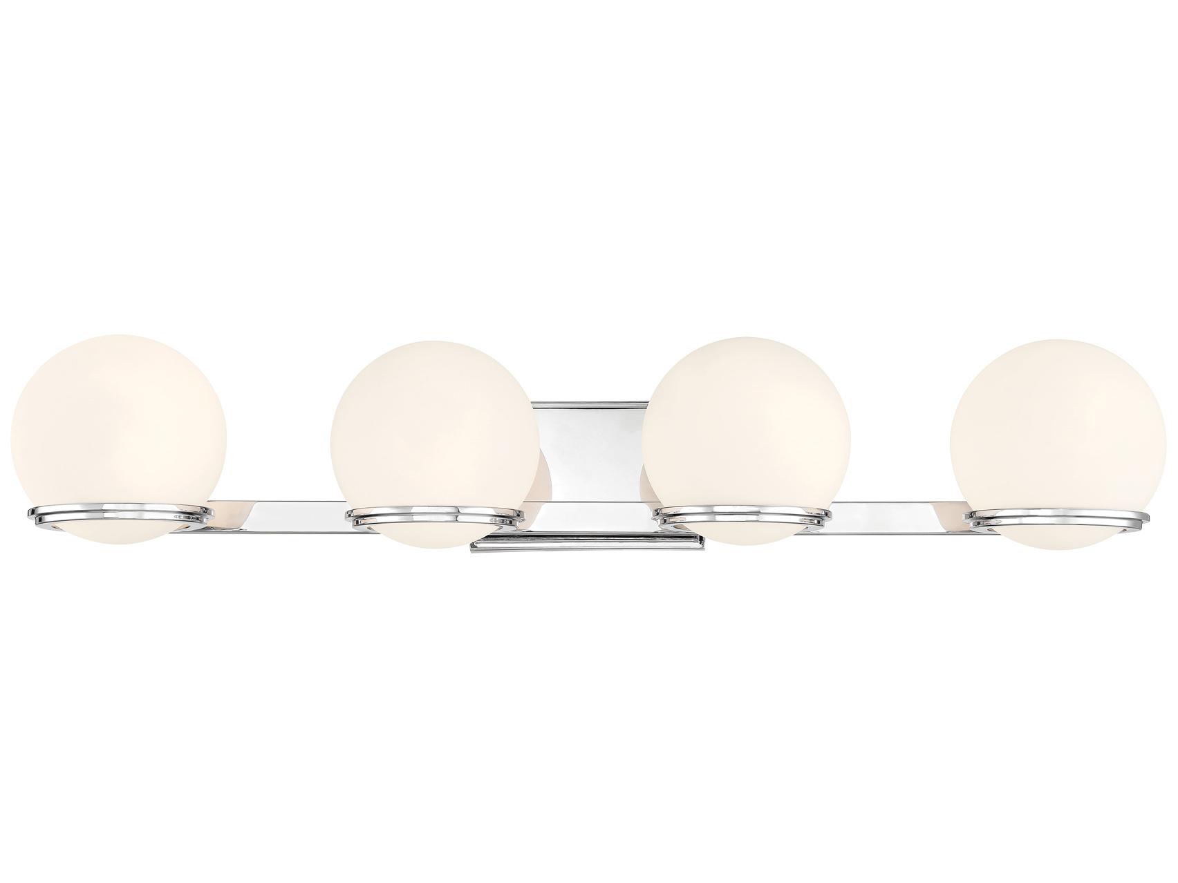 Minka Lavery Hollywood Nights 4-Light Chrome Glass LED Vanity Light