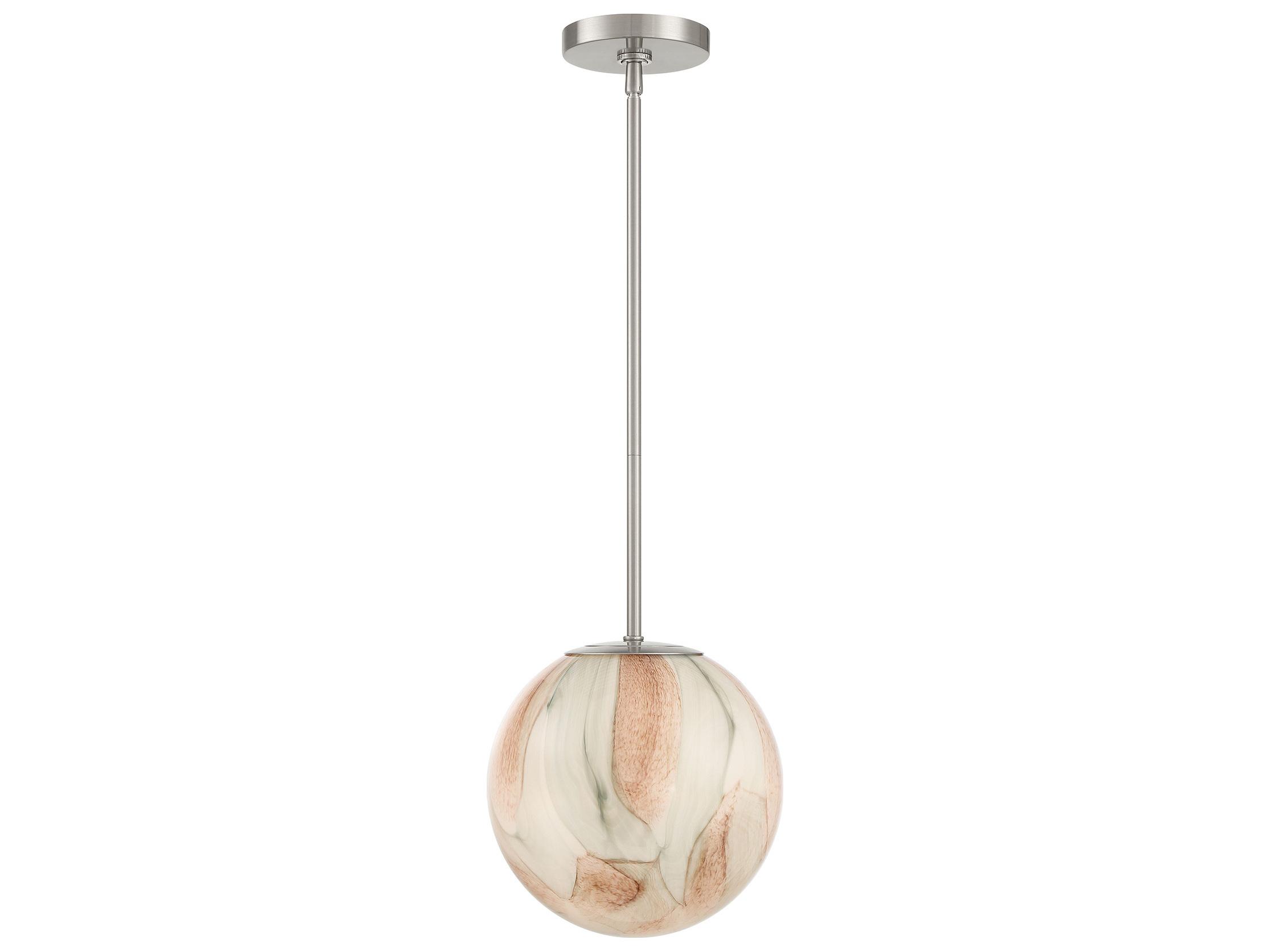 Minka Lavery Desert 1-Light Brushed Nickel Globe Mini Pendant