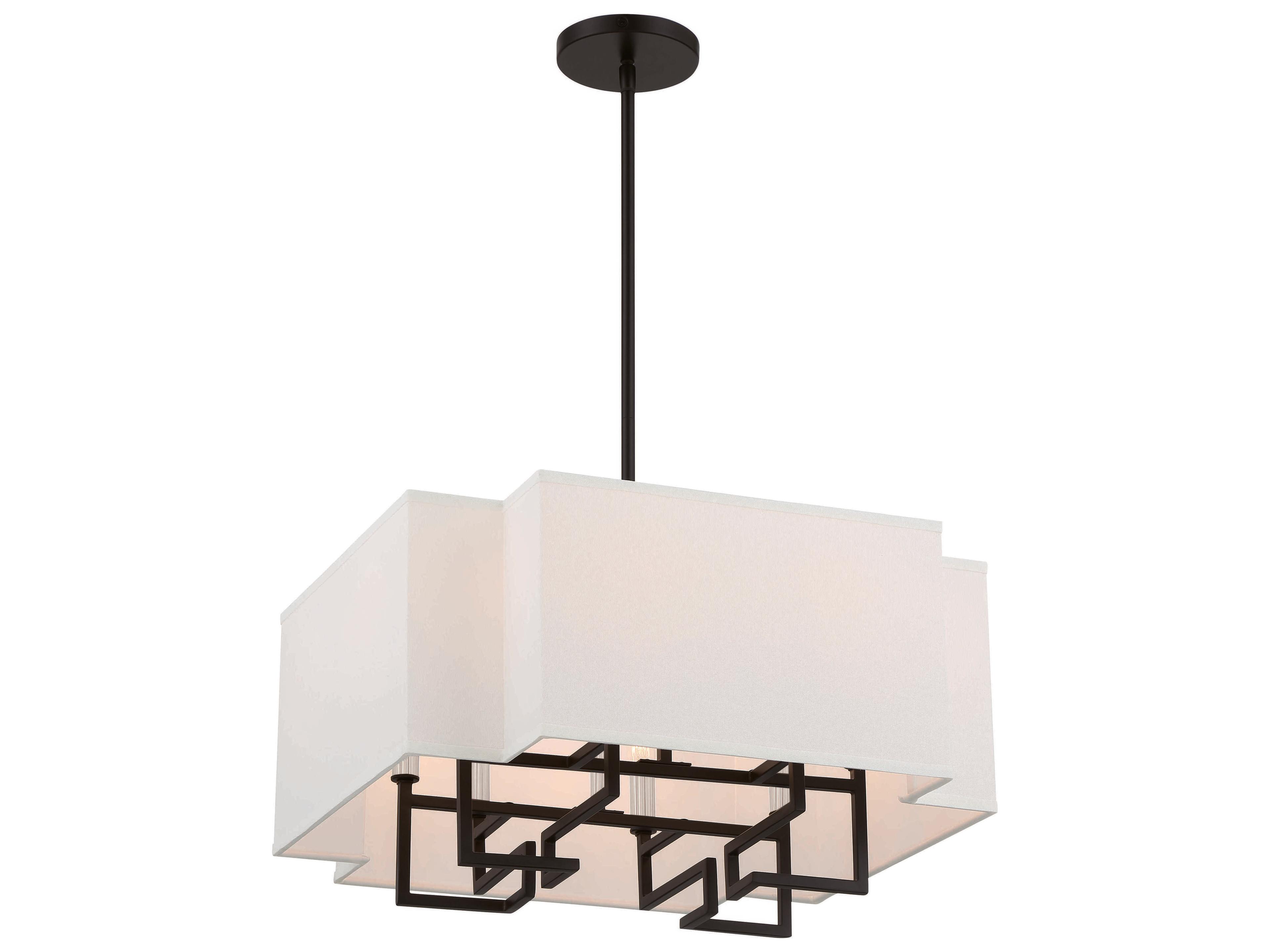 Minka Lavery Upham Estates 8-Light Coal Polished Nickel Black Chandelier