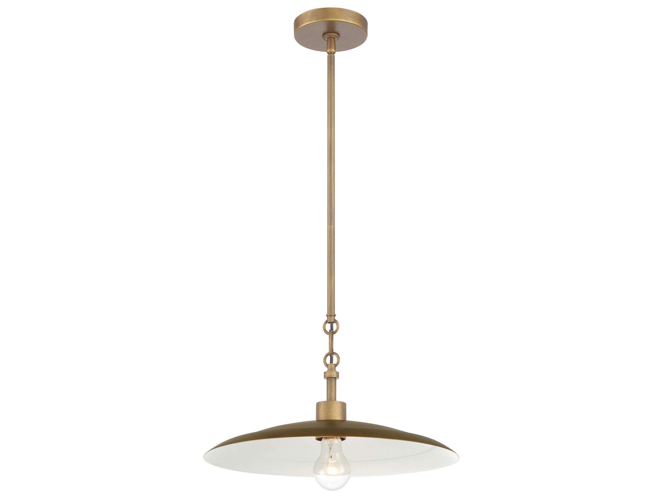 Minka Lavery York 1-Light Natural Brass Dome Pendant