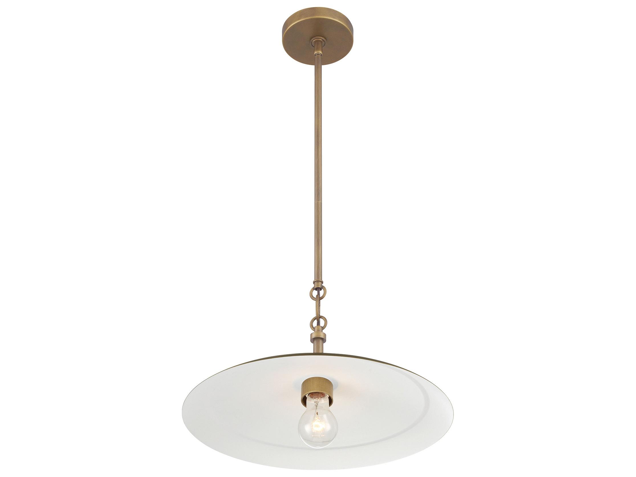 Minka Lavery York 1-Light Natural Brass Dome Pendant