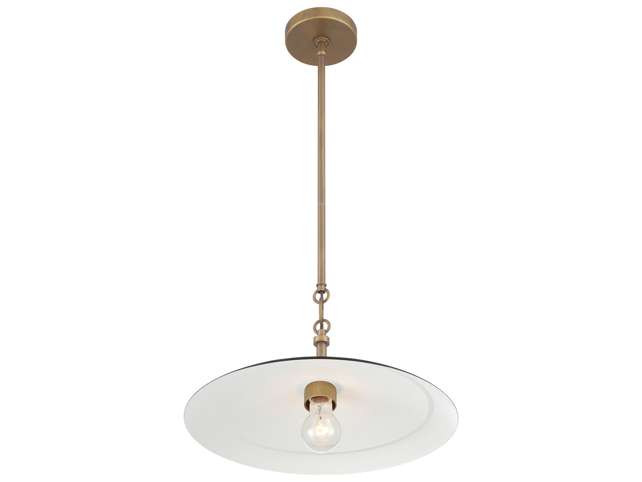 Minka Lavery York 1-Light Natural Brass Dark Matte Coal Dome Pendant