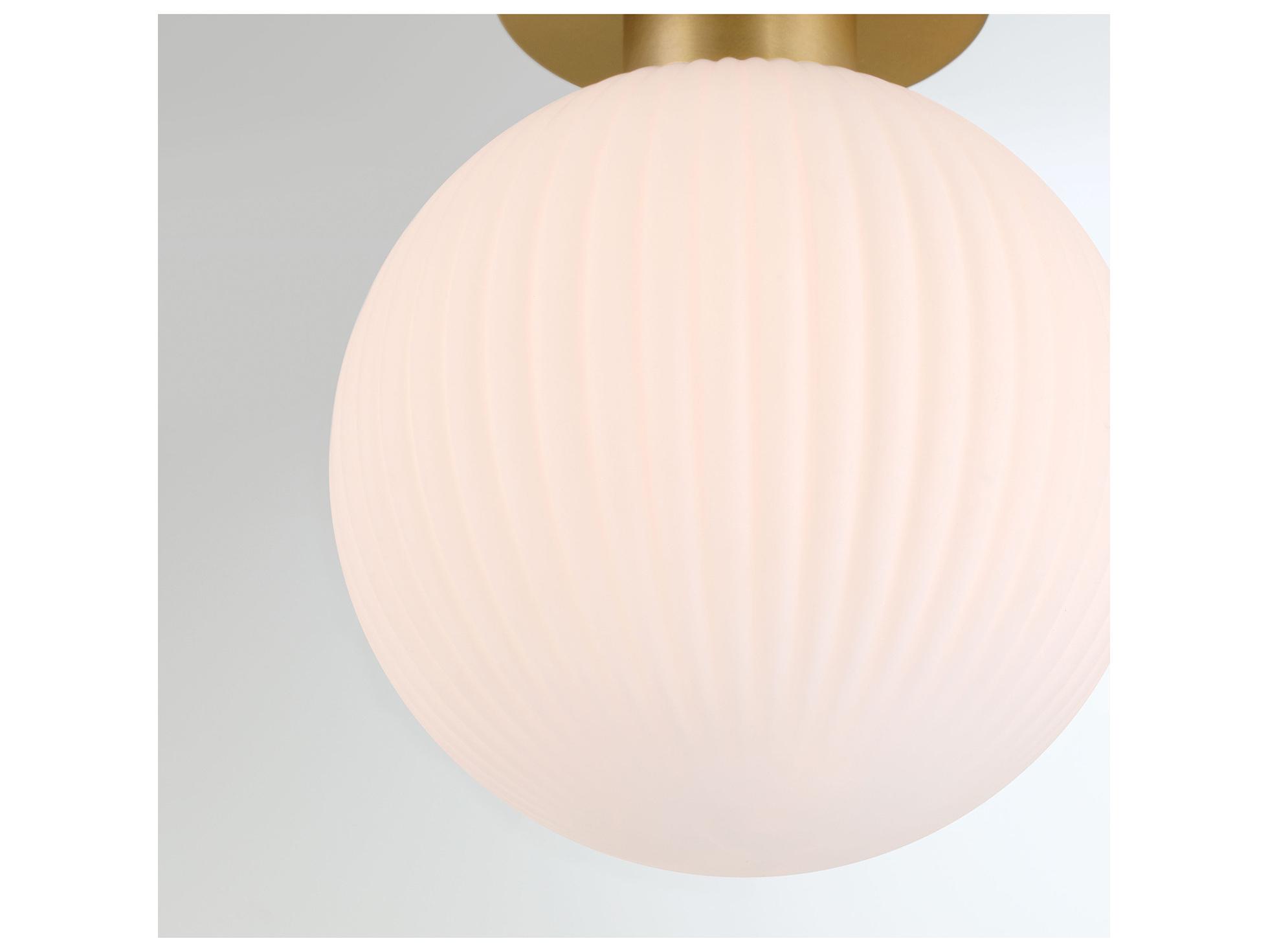 Minka Lavery Fenton 1-Light Legacy Brass Globe Flush Mount