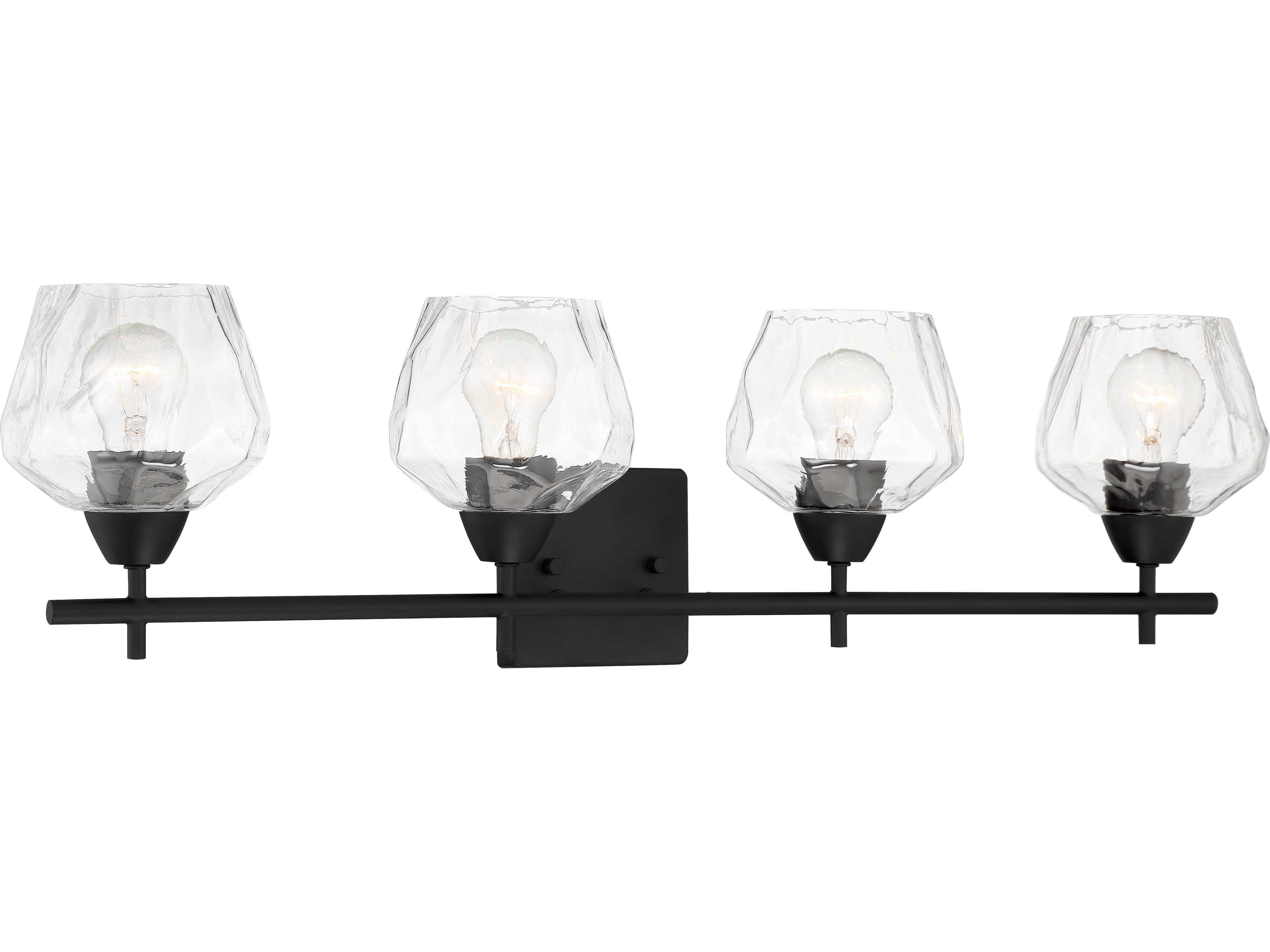 Minka Lavery Camrin 4-Light Coal Black Glass Vanity Light