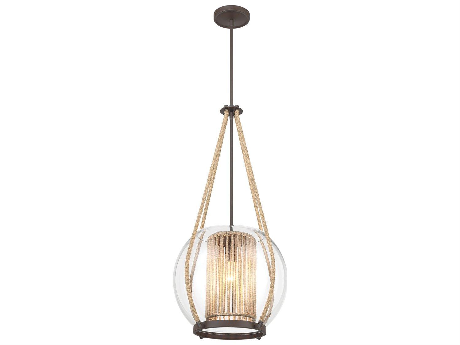 Minka Lavery Stutterhein 1-Light Sand Bronze Glass Mini Pendant