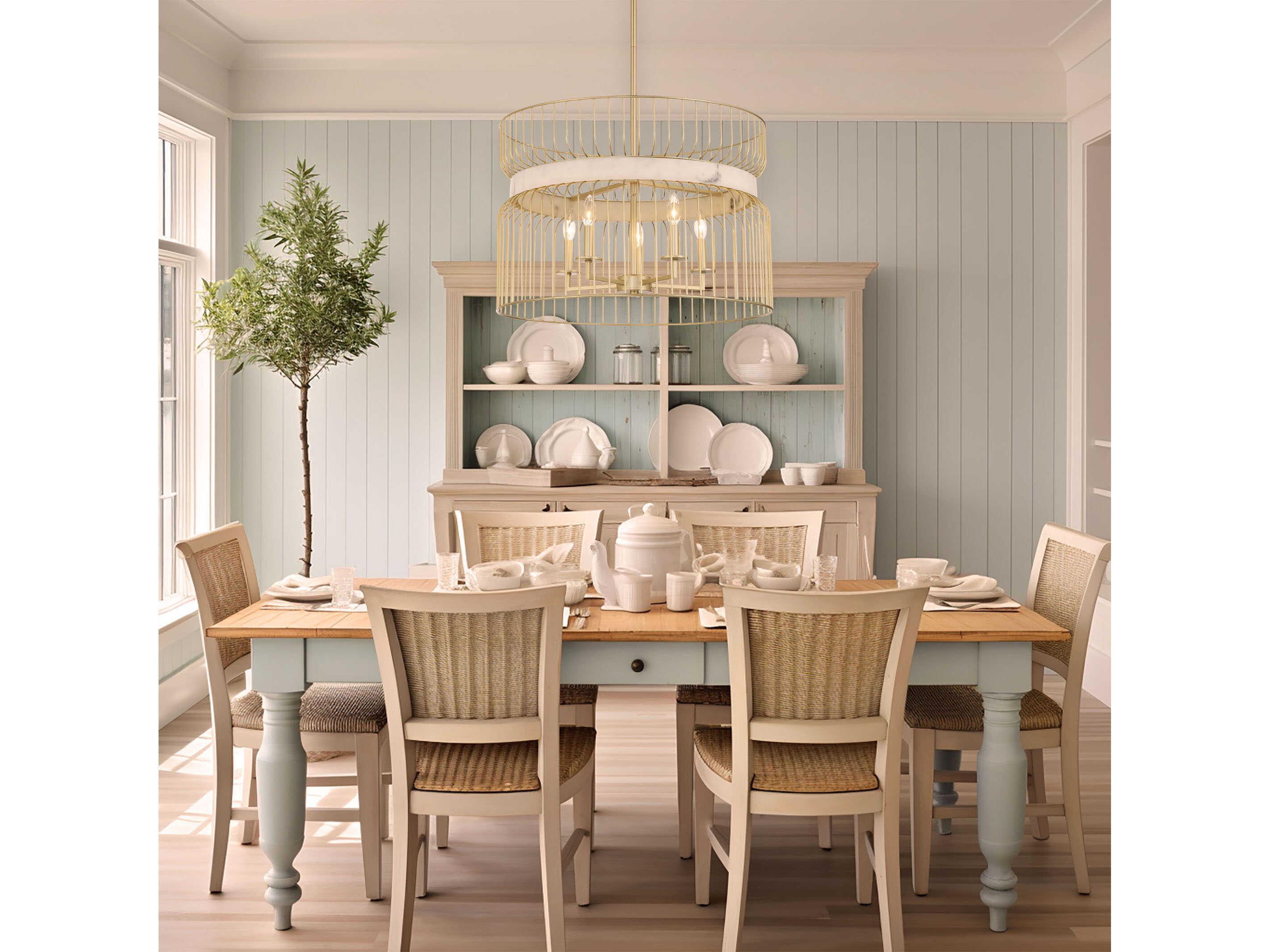 Minka Lavery Park Slope 5-Light Nouveau Gold Pendant