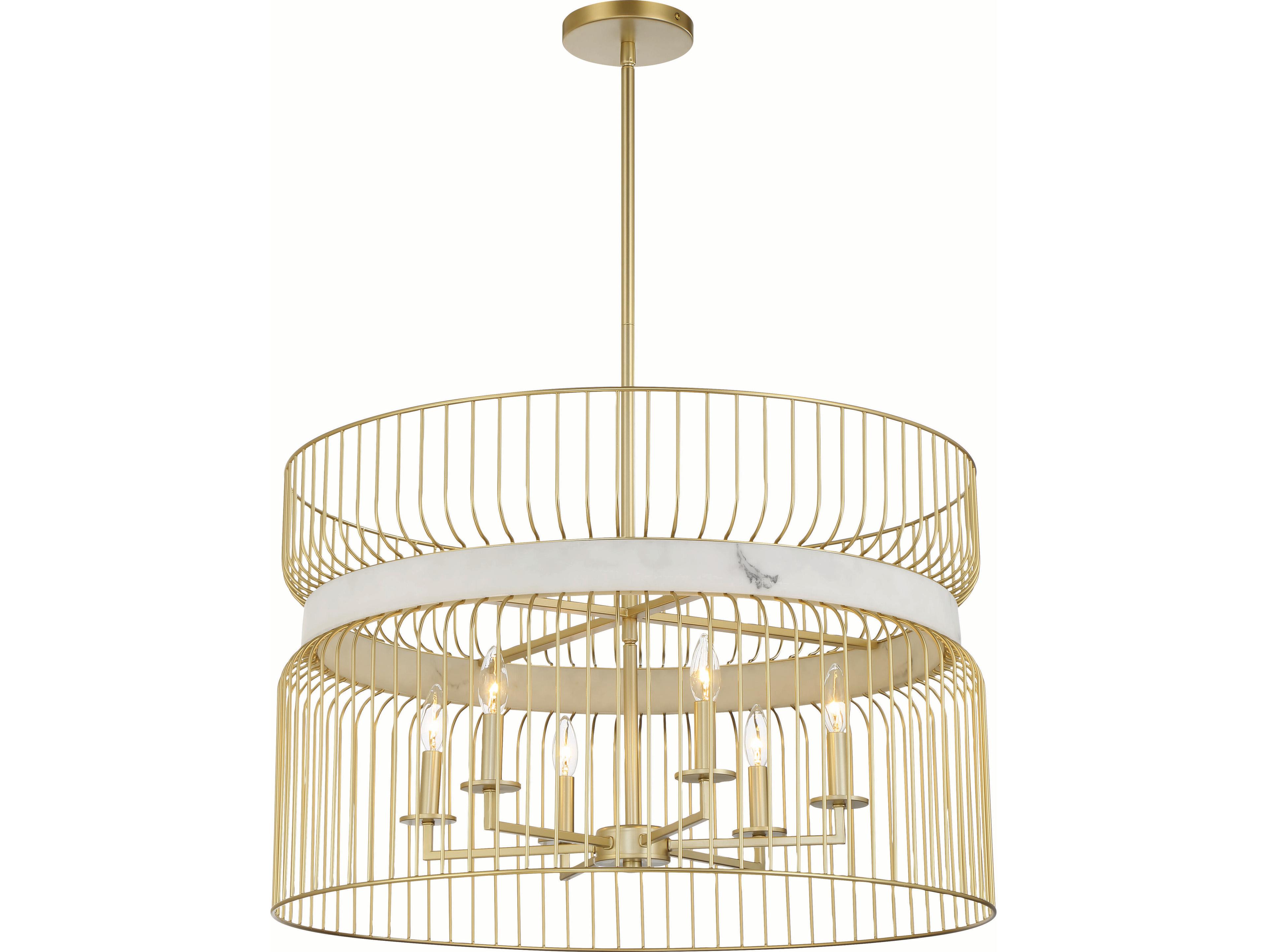 Minka Lavery Park Slope 6-Light Nouveau Gold Pendant
