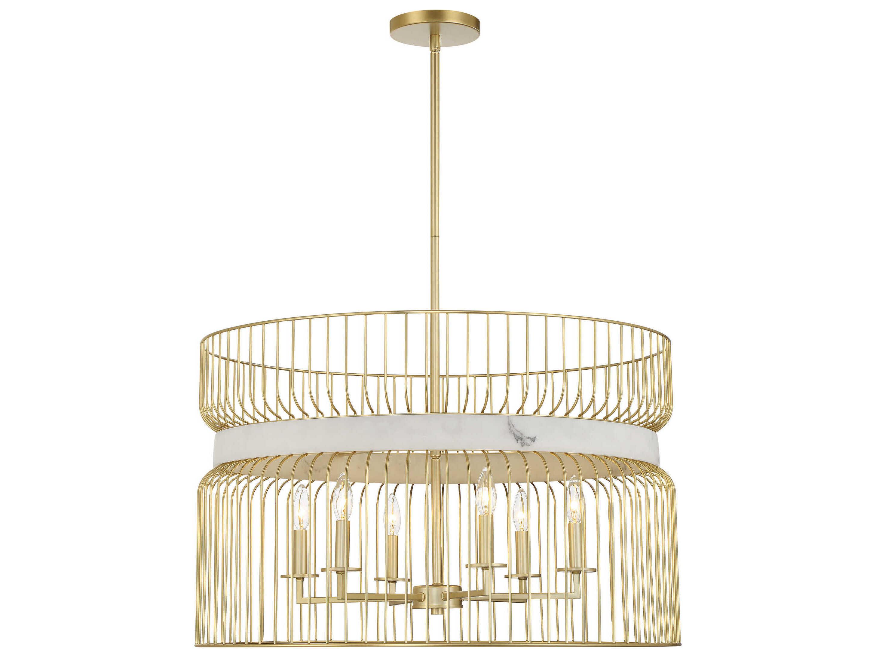 Minka Lavery Park Slope 6-Light Nouveau Gold Pendant