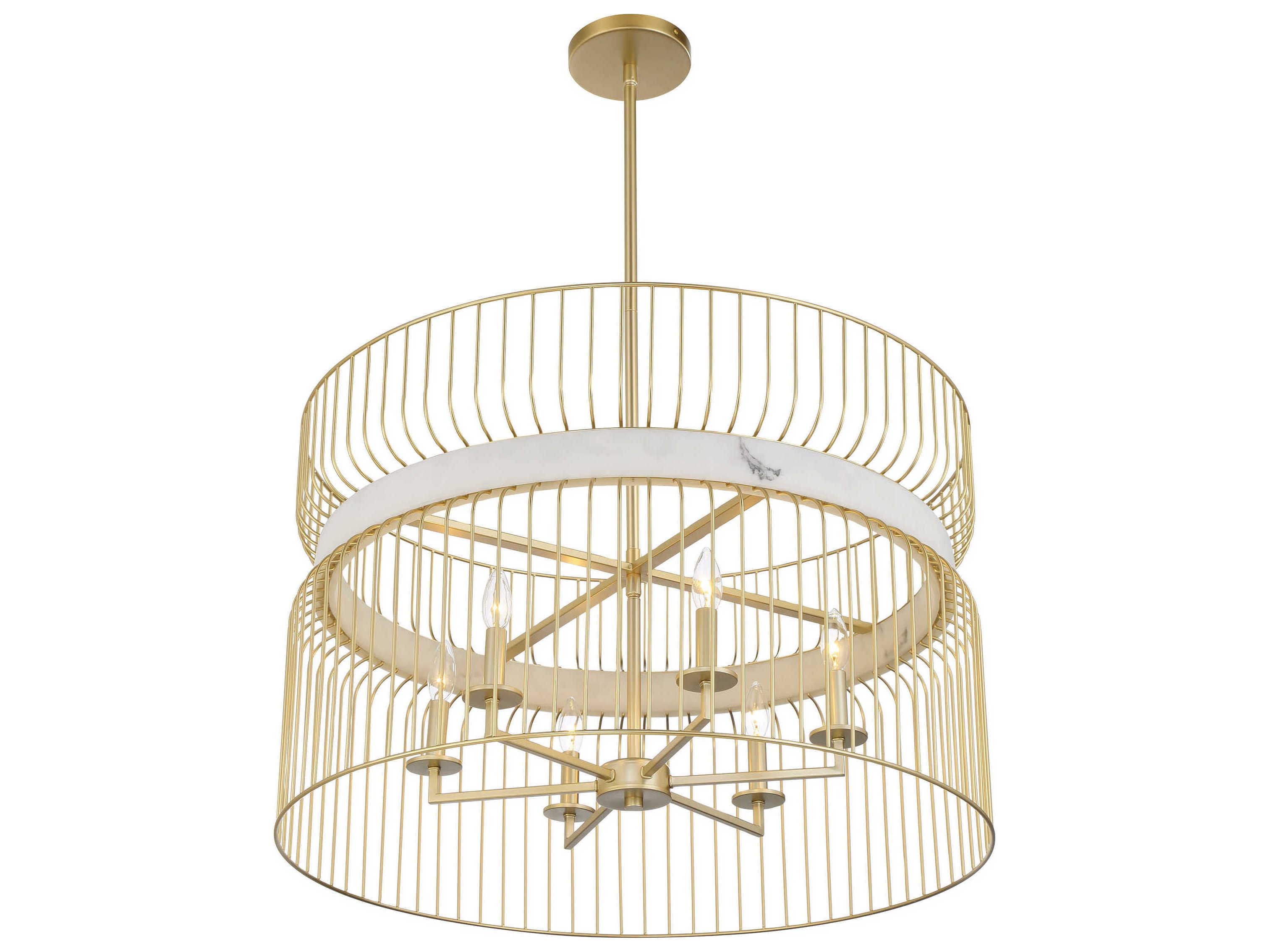Minka Lavery Park Slope 6-Light Nouveau Gold Pendant
