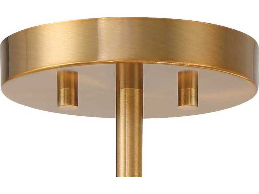 Minka Lavery Van Noord 4-Light Oxidized Aged Brass Blue Drum Semi Flush Mount