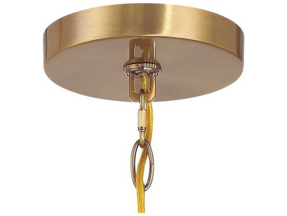 Minka Lavery Van Noord 5-Light Oxidized Aged Brass Blue Chandelier