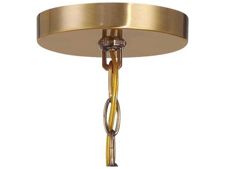 Minka Lavery Van Noord 6-Light Oxidized Aged Brass Blue Chandelier