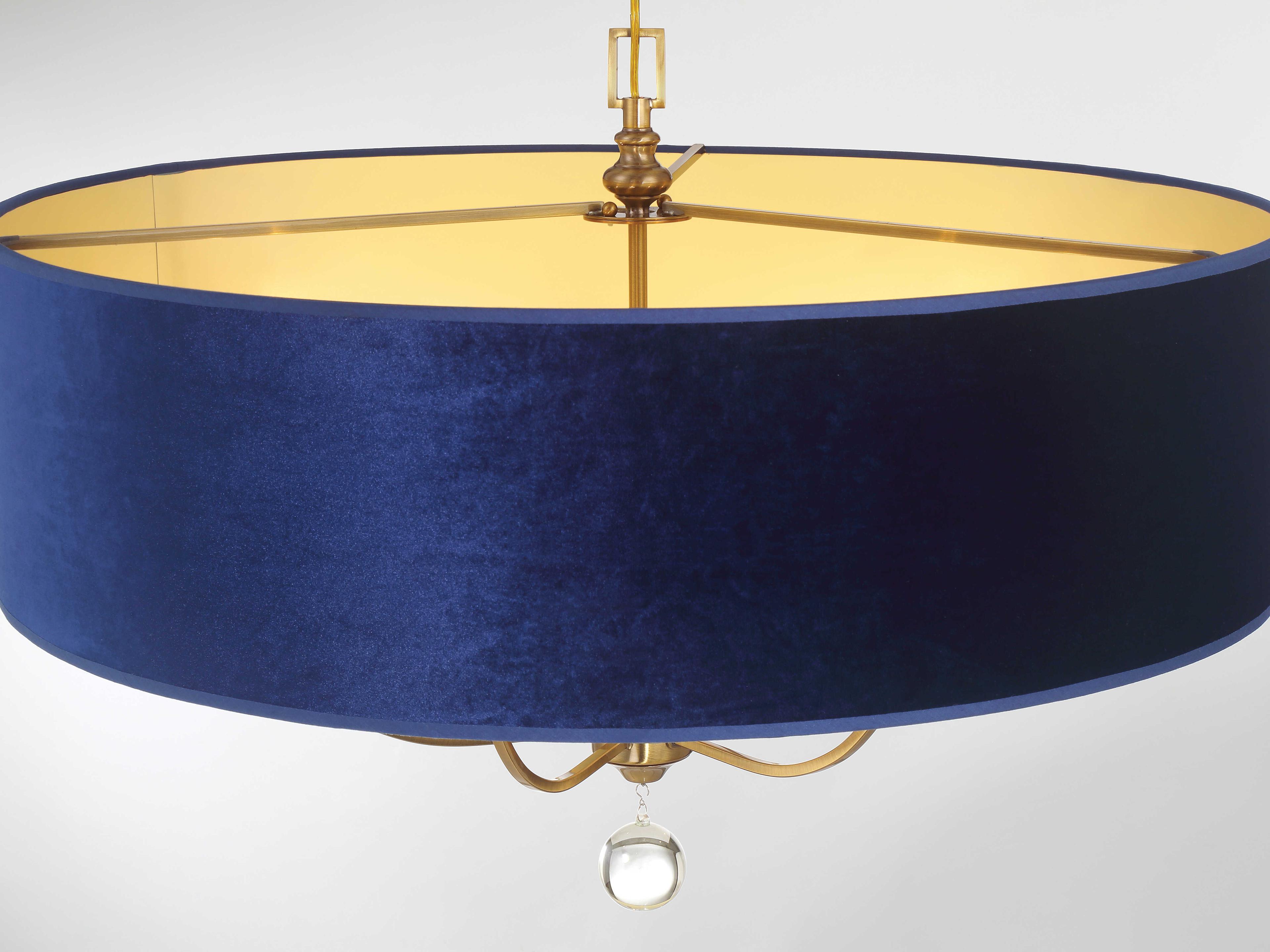Minka Lavery Van Noord 6-Light Oxidized Aged Brass Blue Chandelier