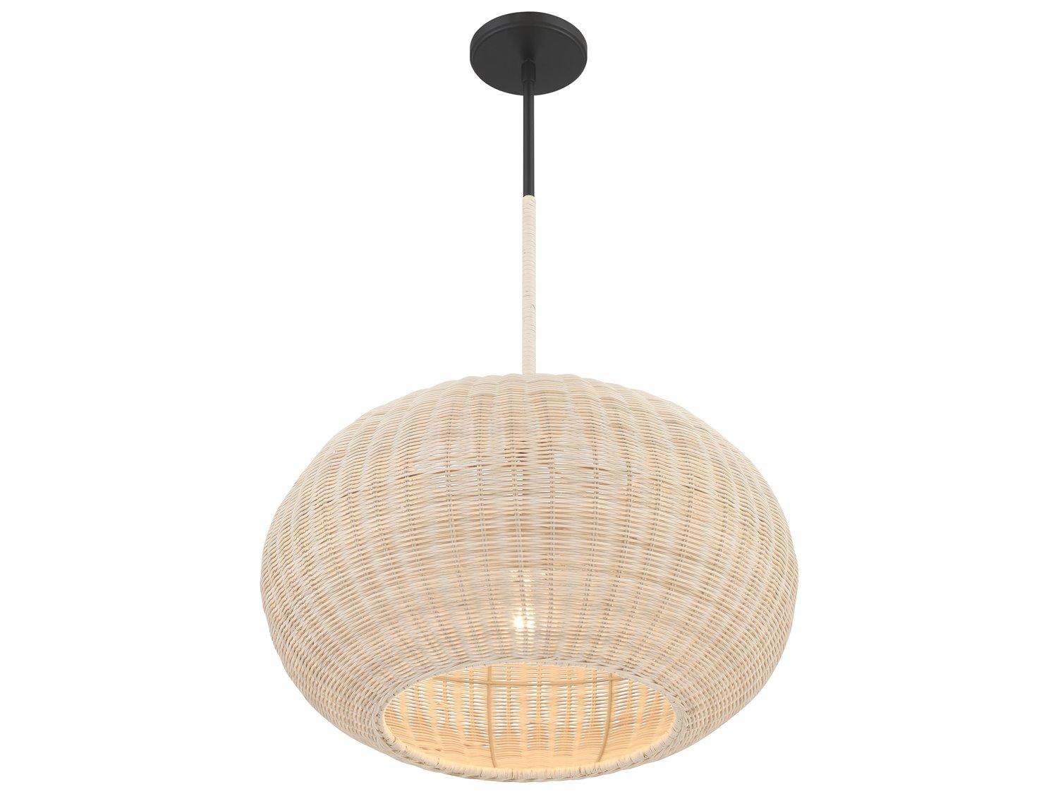 Minka Lavery Modjeska 1-Light Coal Black Pendant