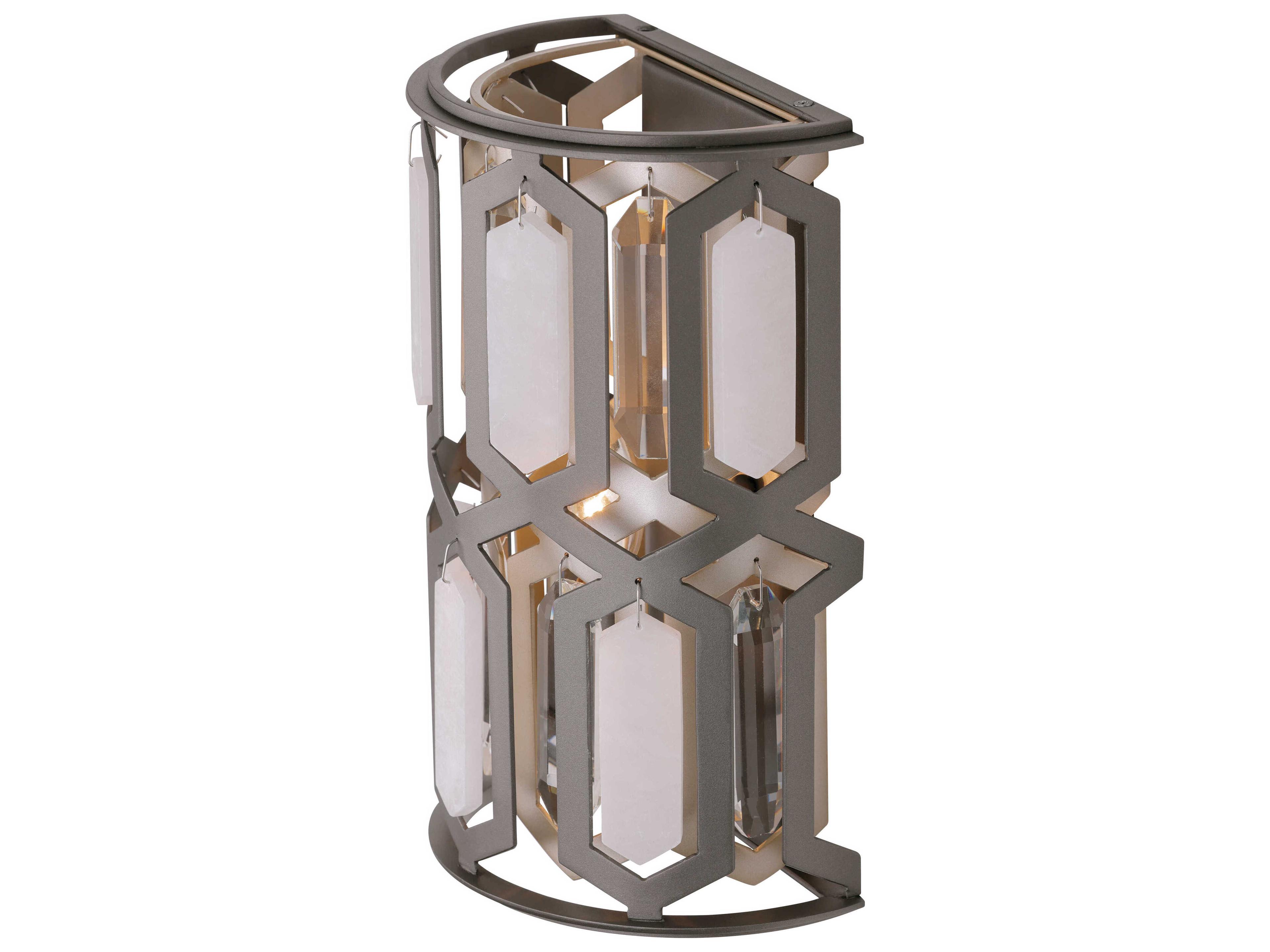 Minka Lavery Hexly 1-Light Bronze Sultry Silver Wall Sconce