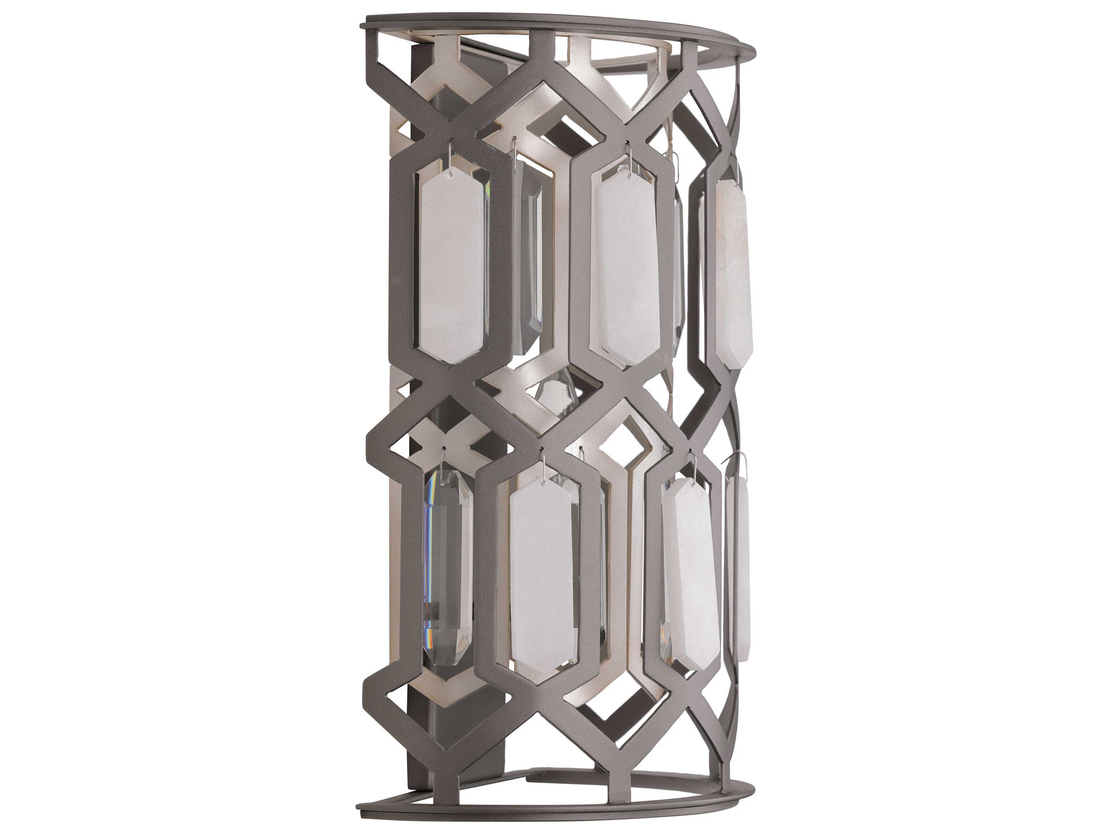 Minka Lavery Hexly 1-Light Bronze Sultry Silver Wall Sconce
