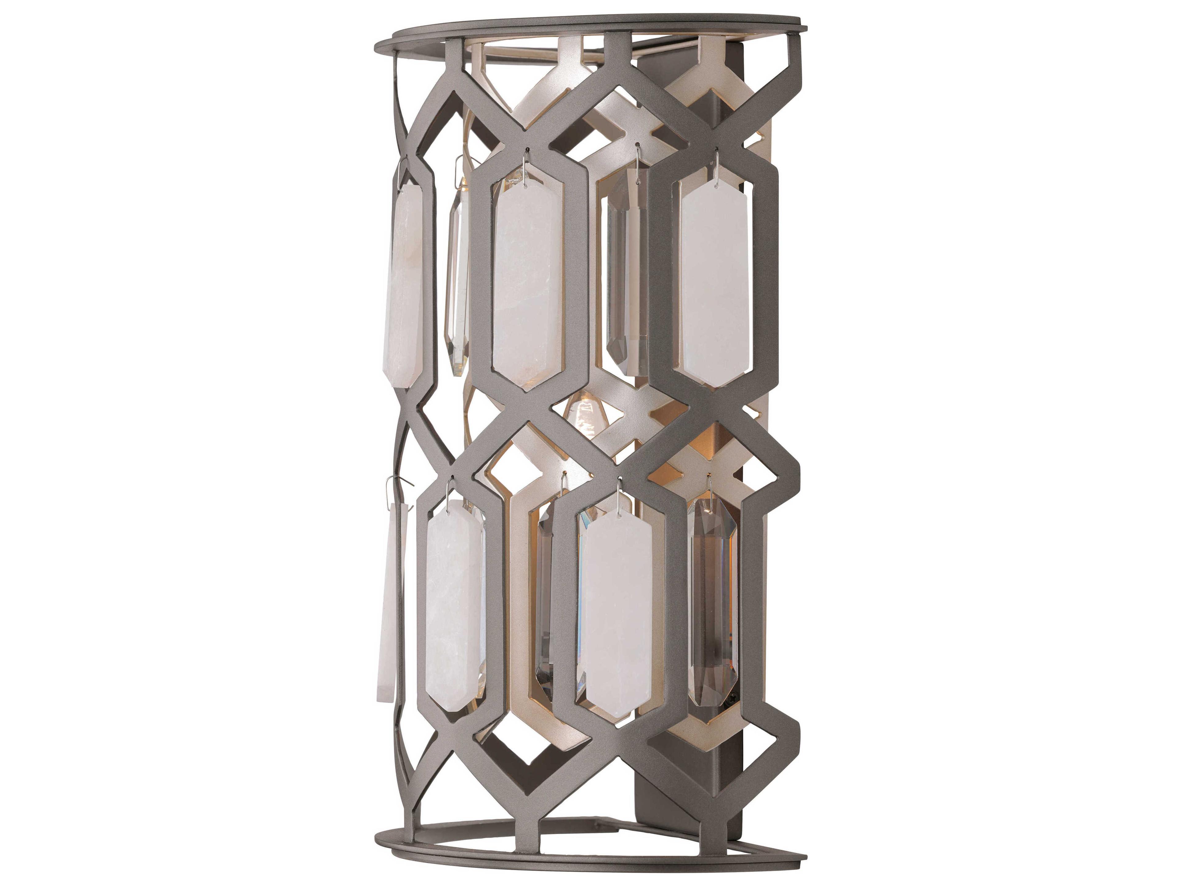 Minka Lavery Hexly 1-Light Bronze Sultry Silver Wall Sconce