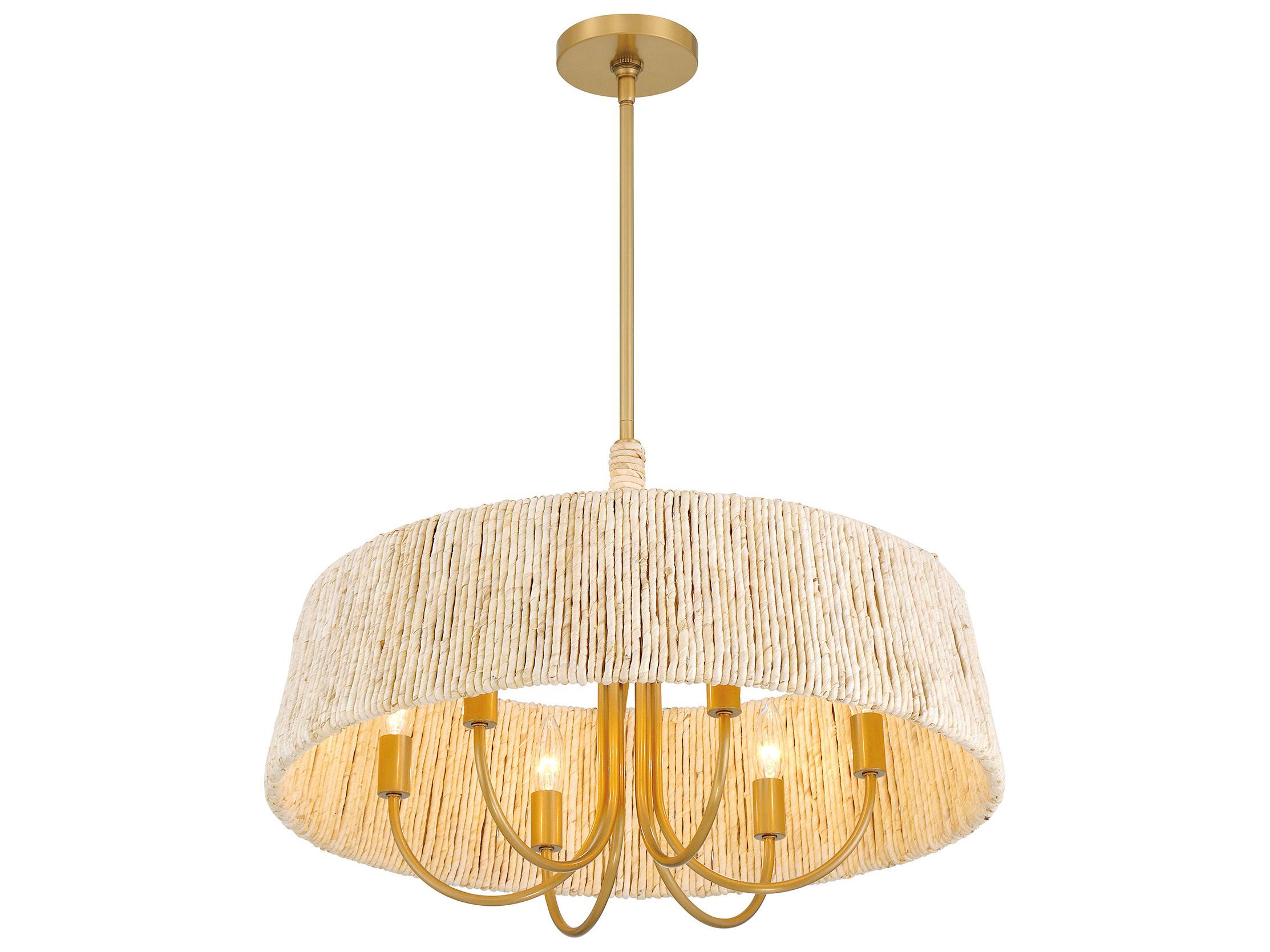 Minka Lavery Hellia 6-Light Legacy Brass Pendant