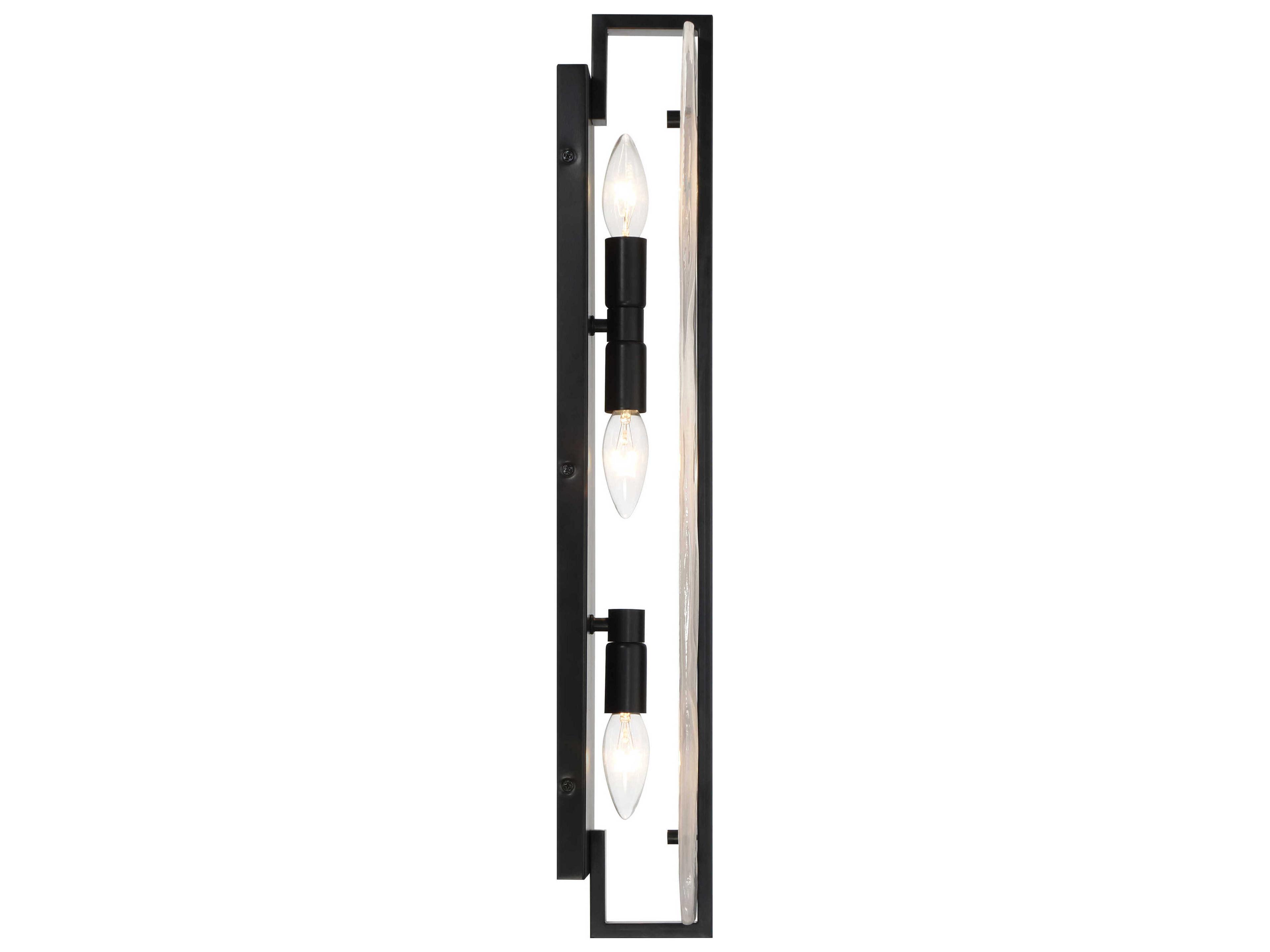 Minka Lavery Cloud Break 3-Light Coal Black Wall Sconce