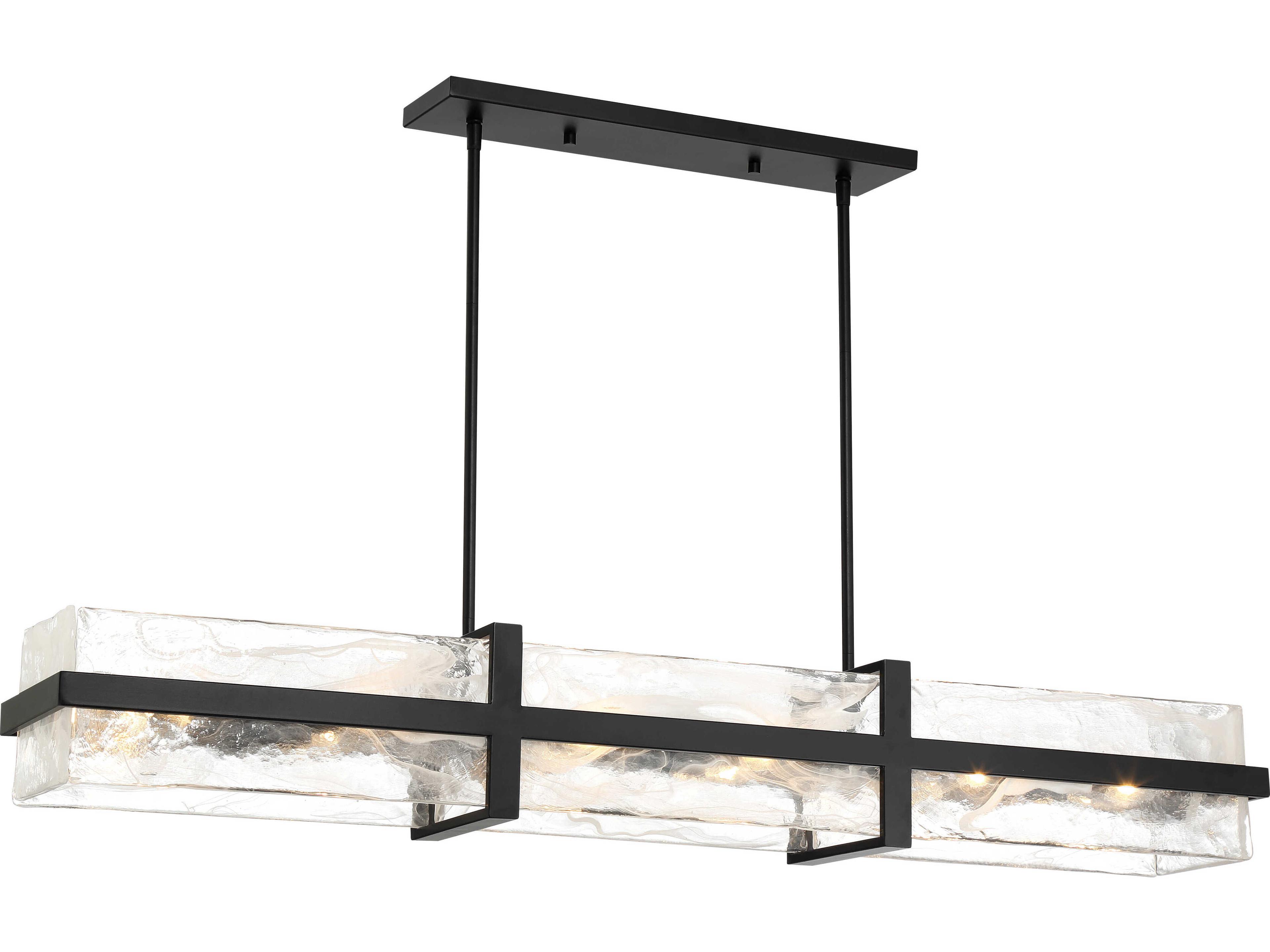 Minka Lavery Cloud Break 12-Light Coal Black Island Pendant