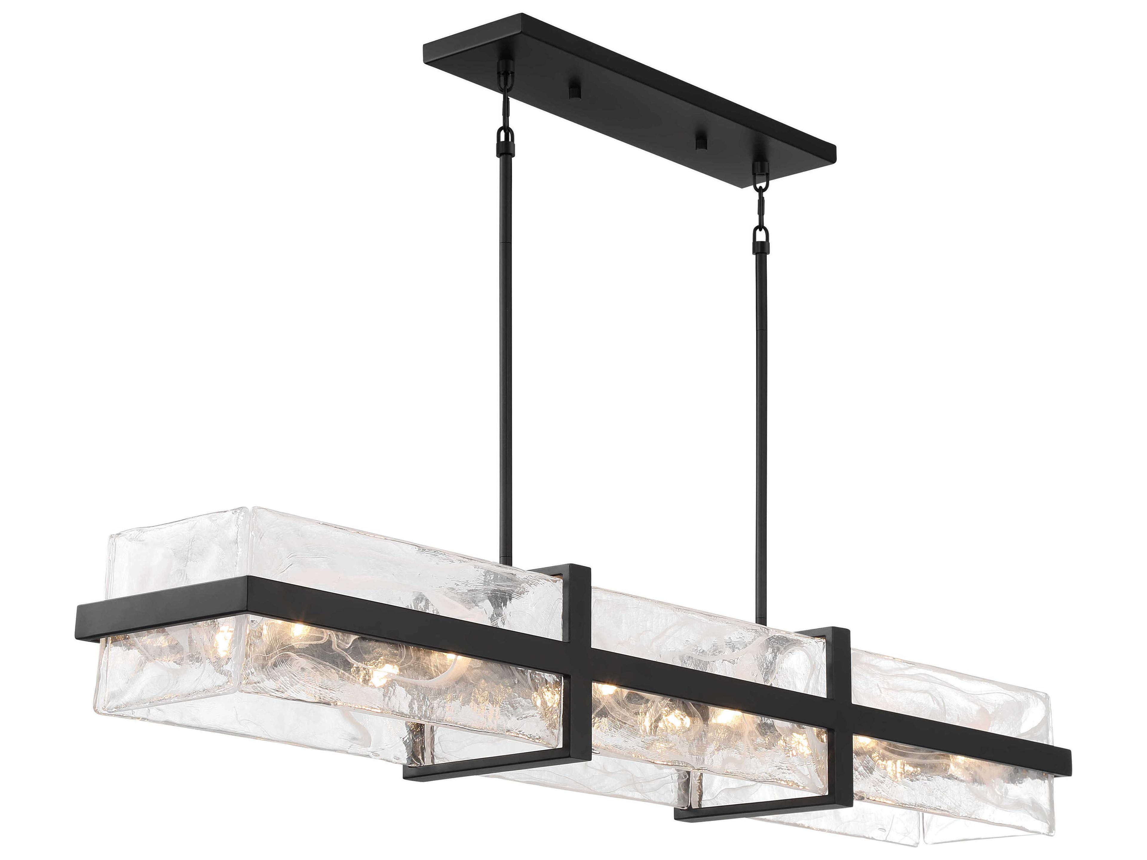 Minka Lavery Cloud Break 12-Light Coal Black Island Pendant