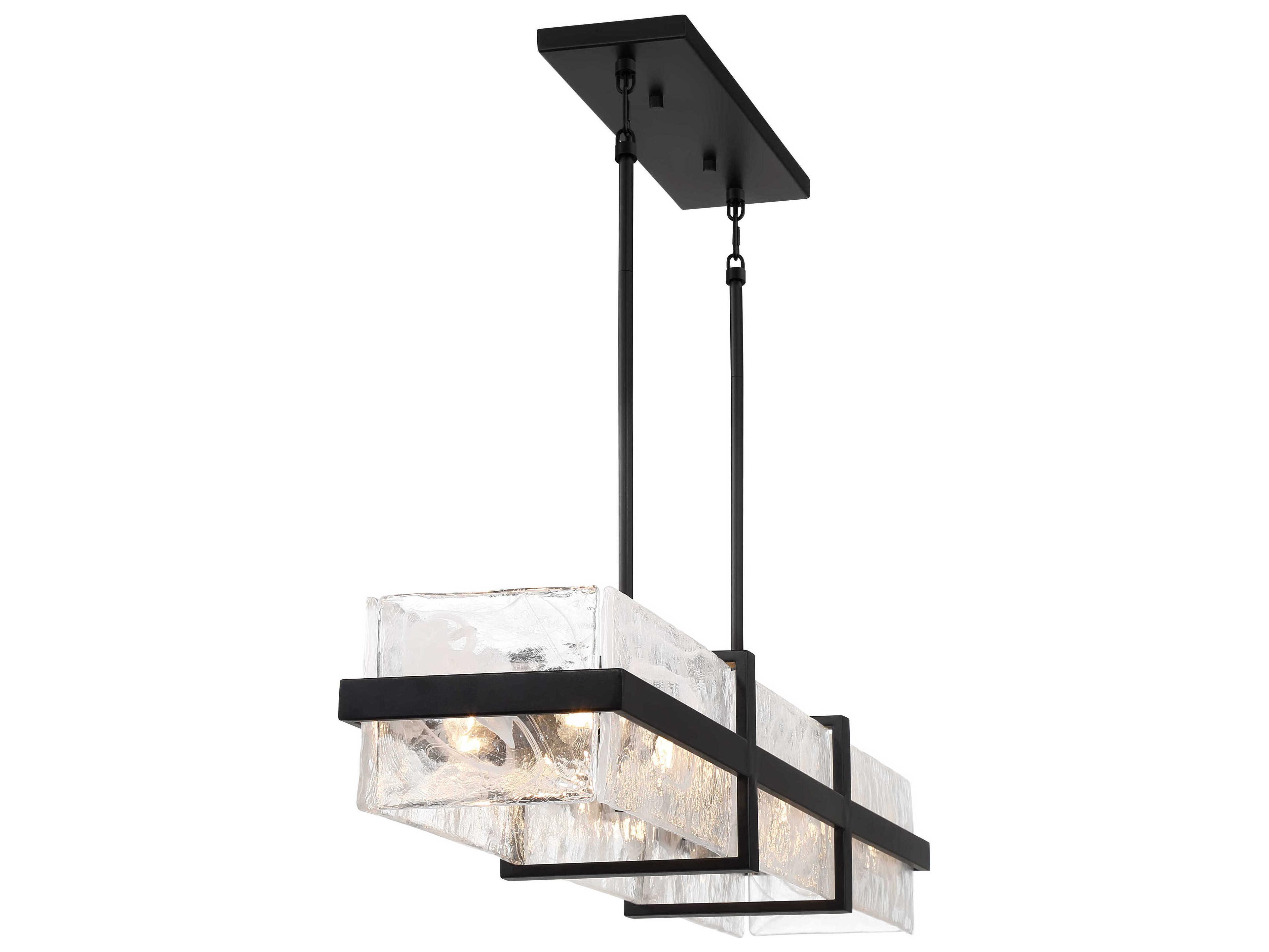 Minka Lavery Cloud Break 12-Light Coal Black Island Pendant