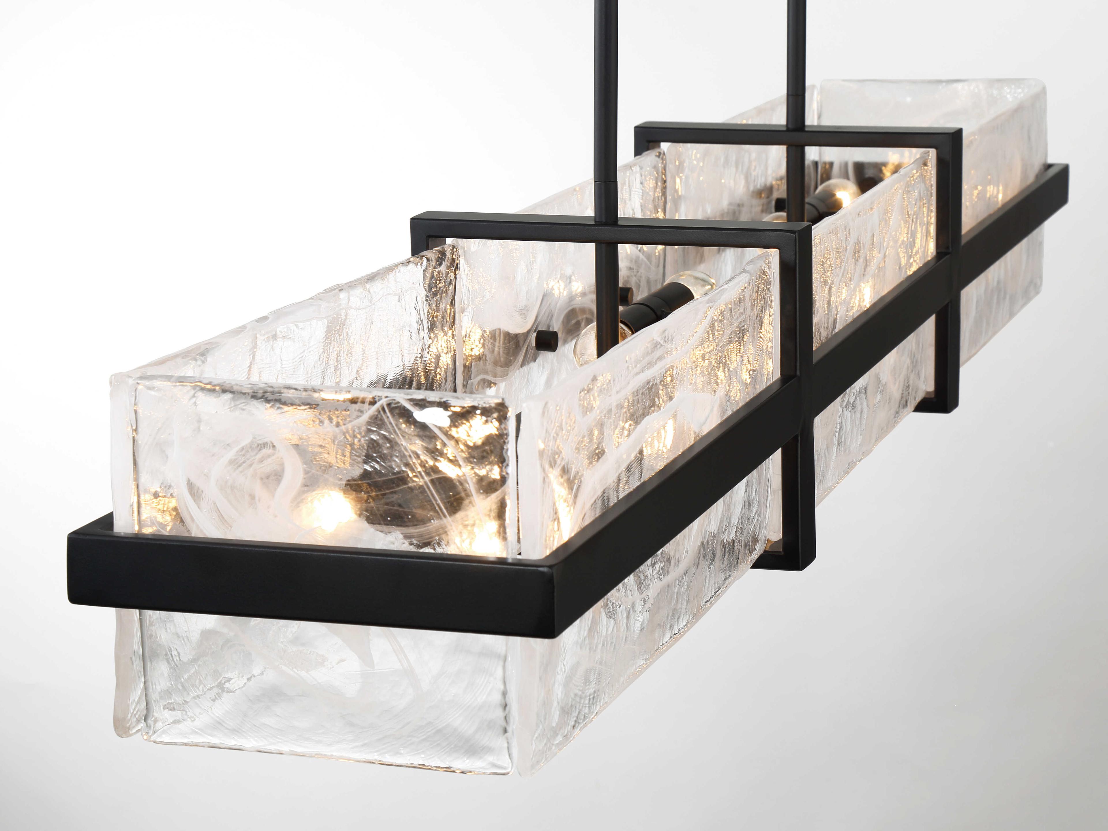 Minka Lavery Cloud Break 12-Light Coal Black Island Pendant