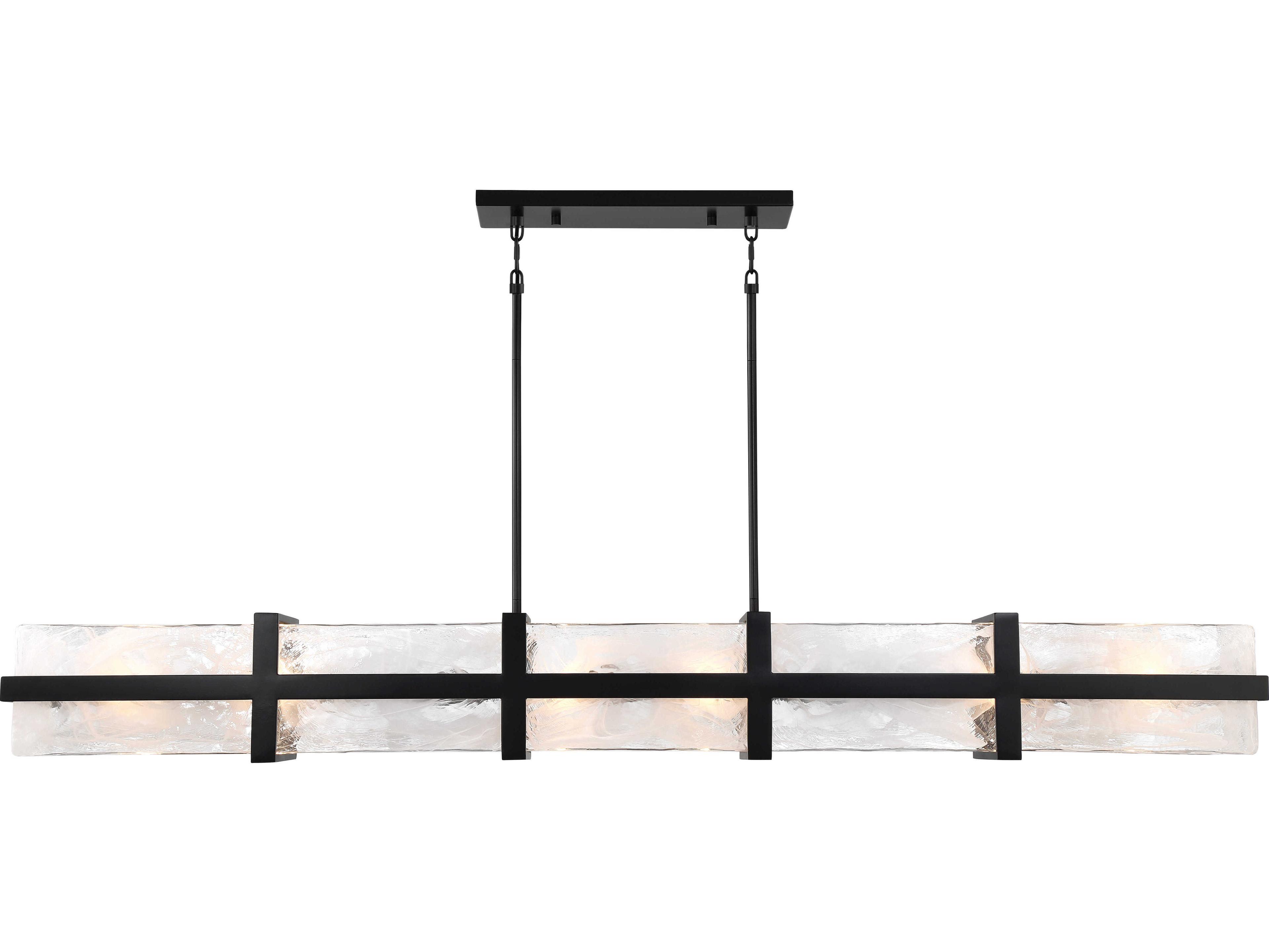 Minka Lavery Cloud Break 12-Light Coal Black Island Pendant
