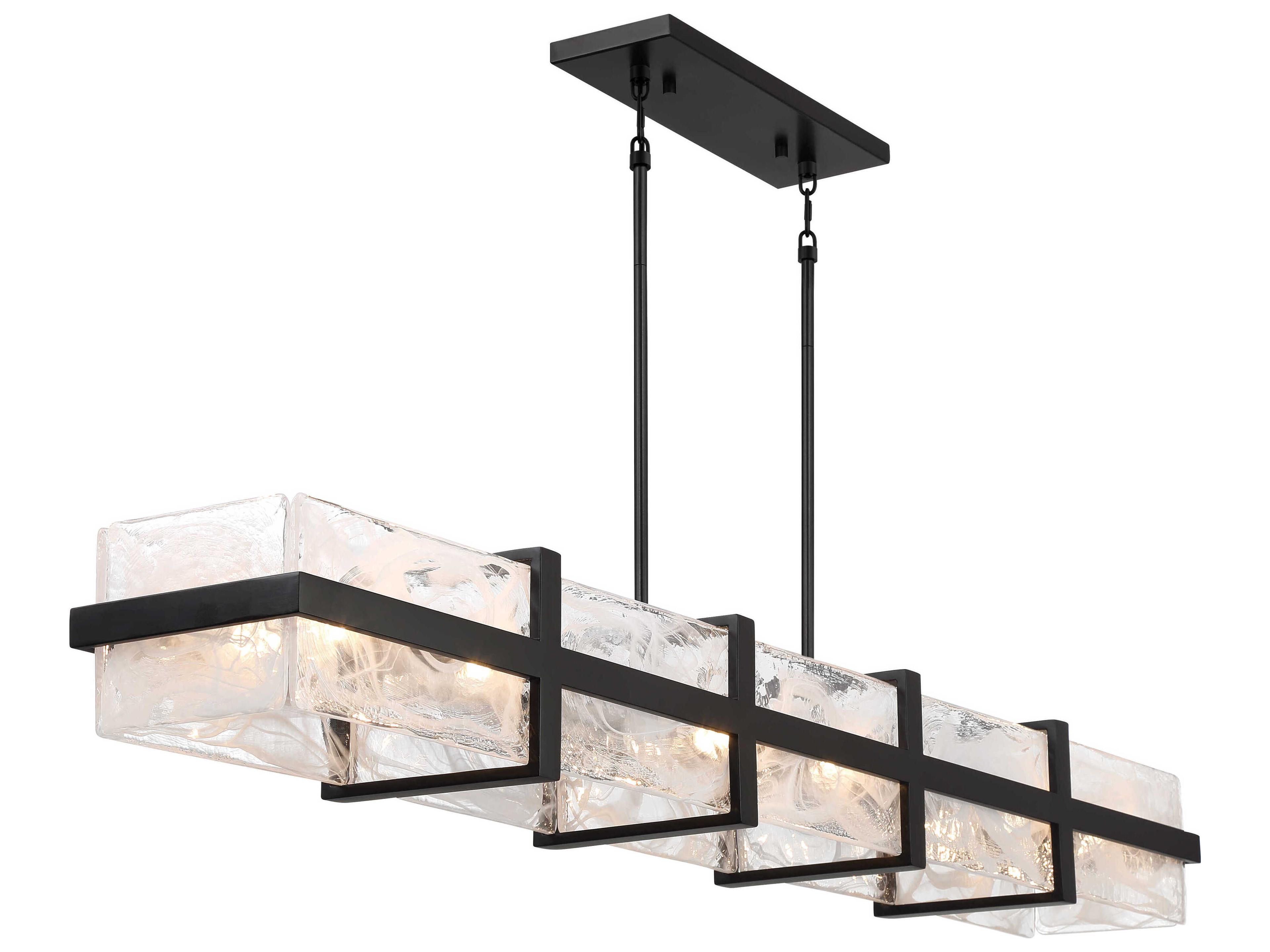 Minka Lavery Cloud Break 12-Light Coal Black Island Pendant