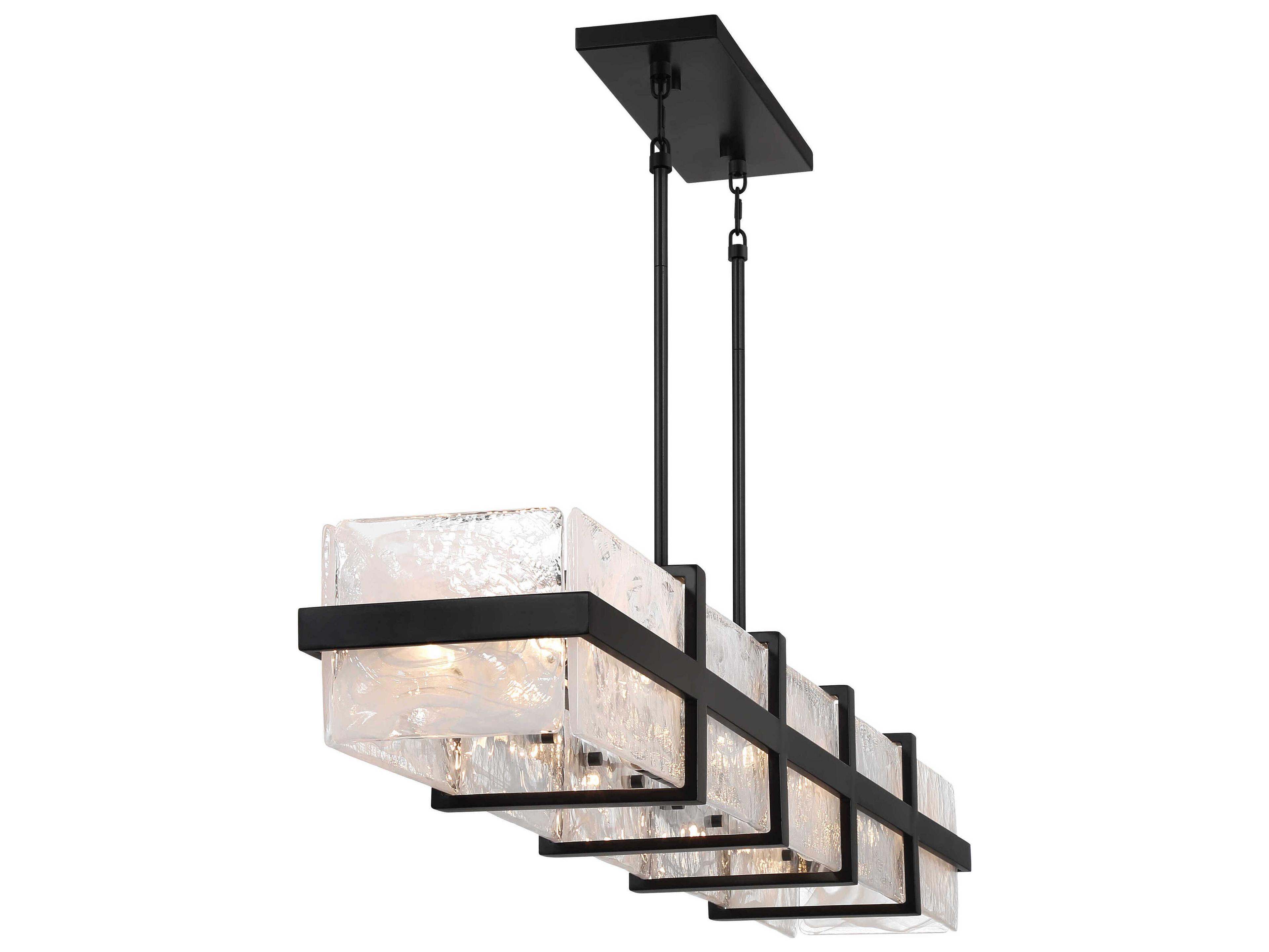 Minka Lavery Cloud Break 12-Light Coal Black Island Pendant