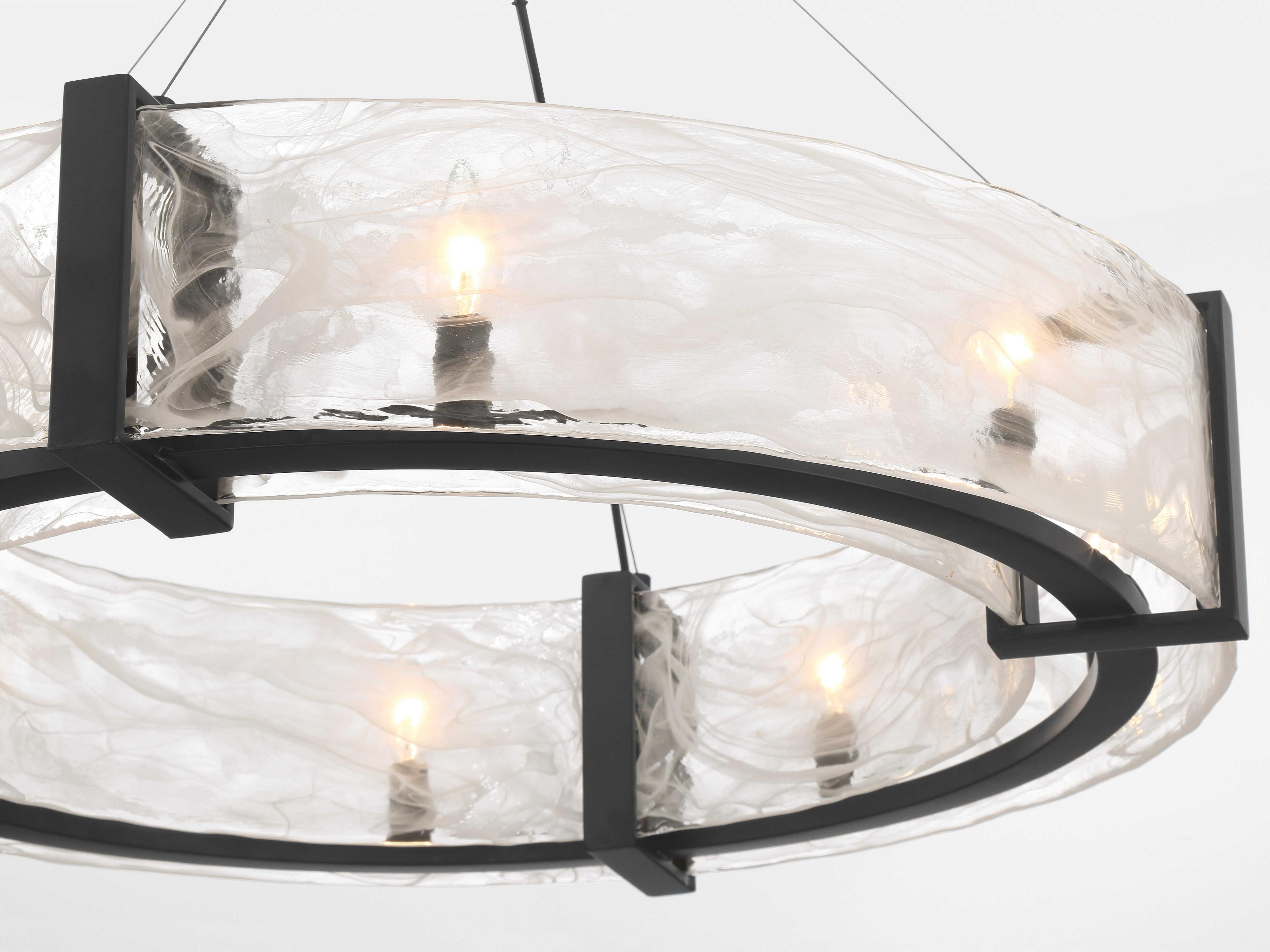Minka Lavery Cloud Break 8-Light Coal Black Round Pendant