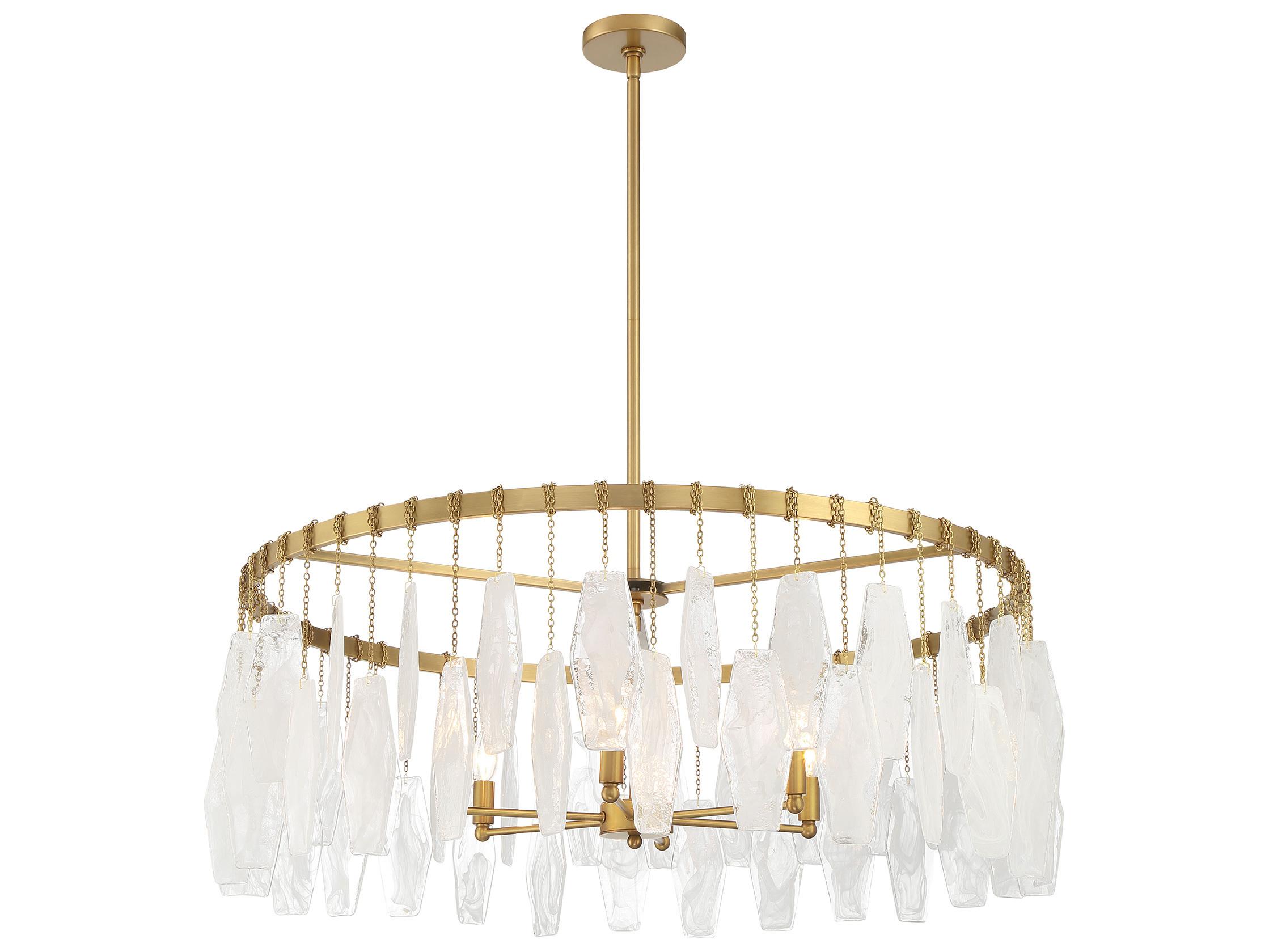 Minka Lavery Willow 6-Light Legacy Brass Round Pendant