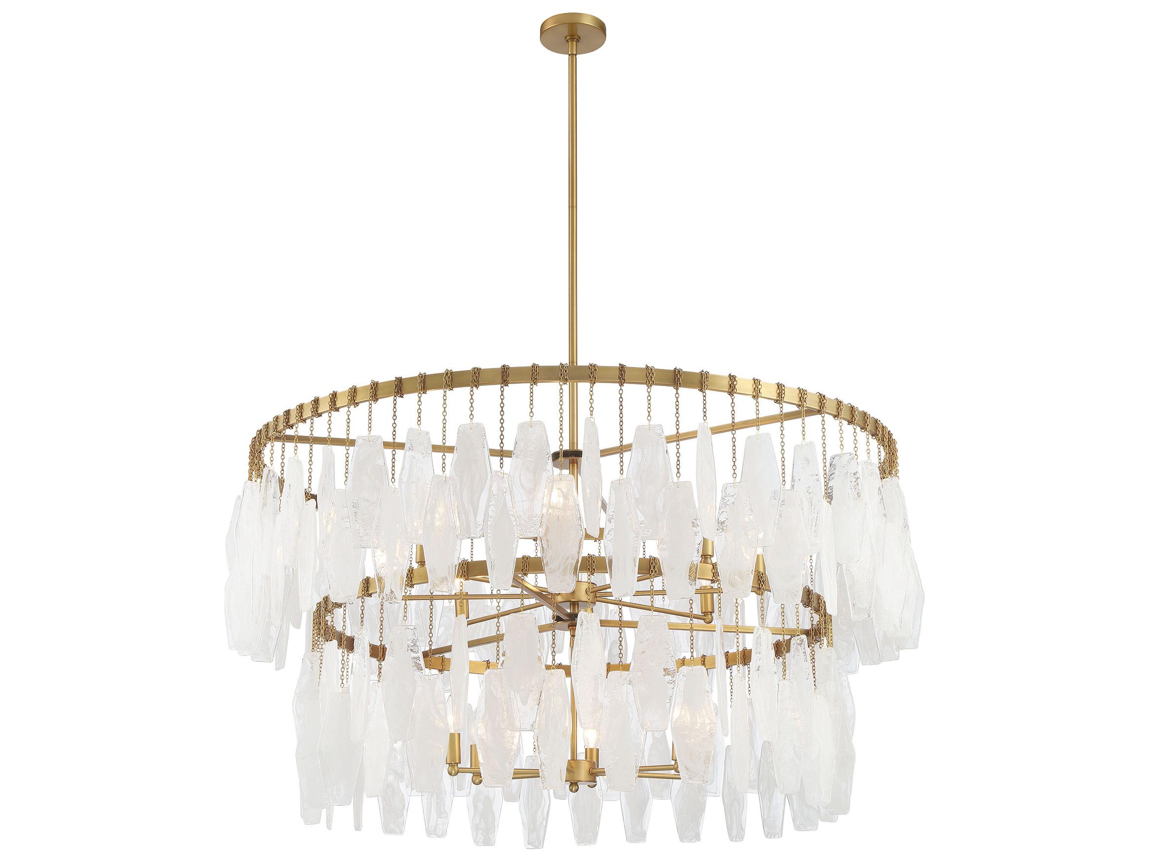 Minka Lavery Willow 14-Light Legacy Brass Round Tiered Pendant