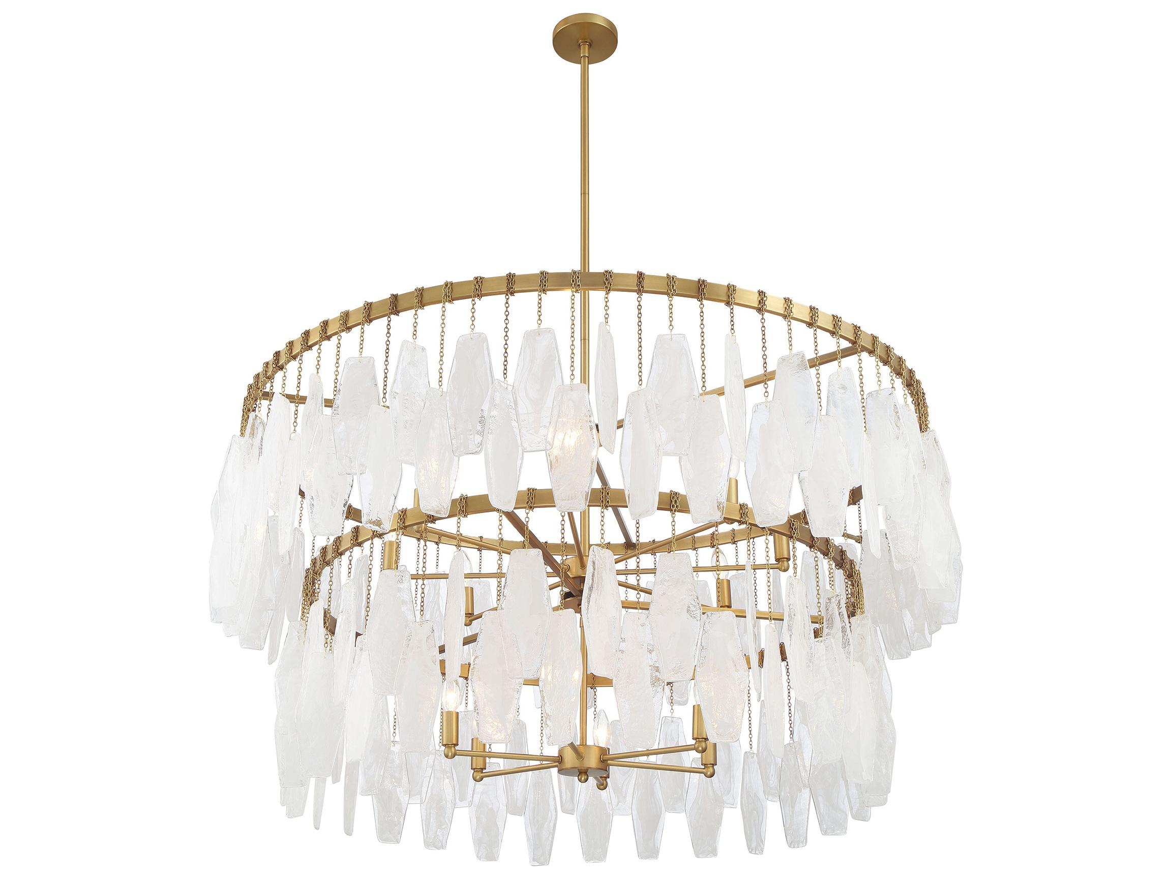 Minka Lavery Willow 14-Light Legacy Brass Round Tiered Pendant
