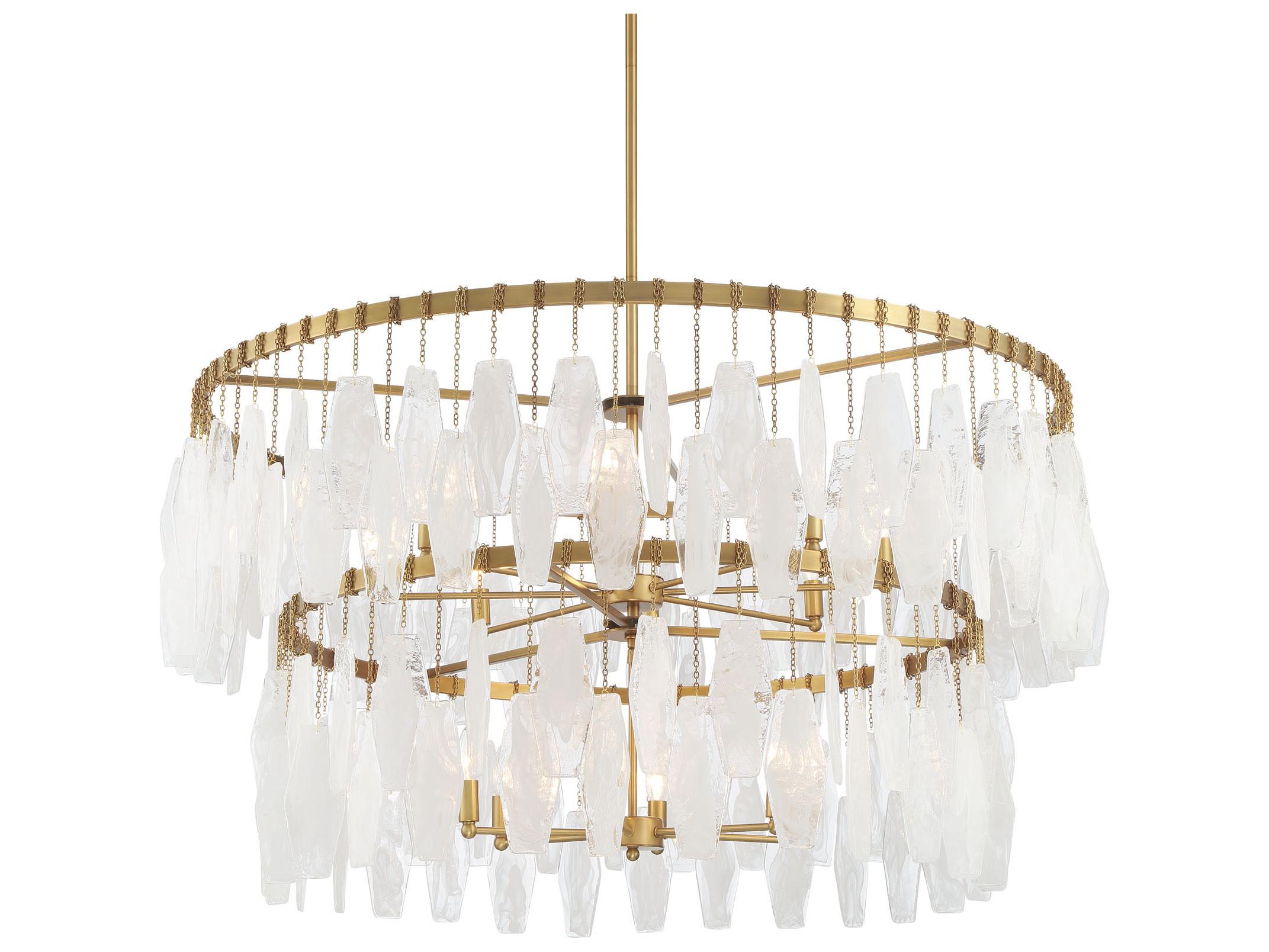 Minka Lavery Willow 14-Light Legacy Brass Round Tiered Pendant