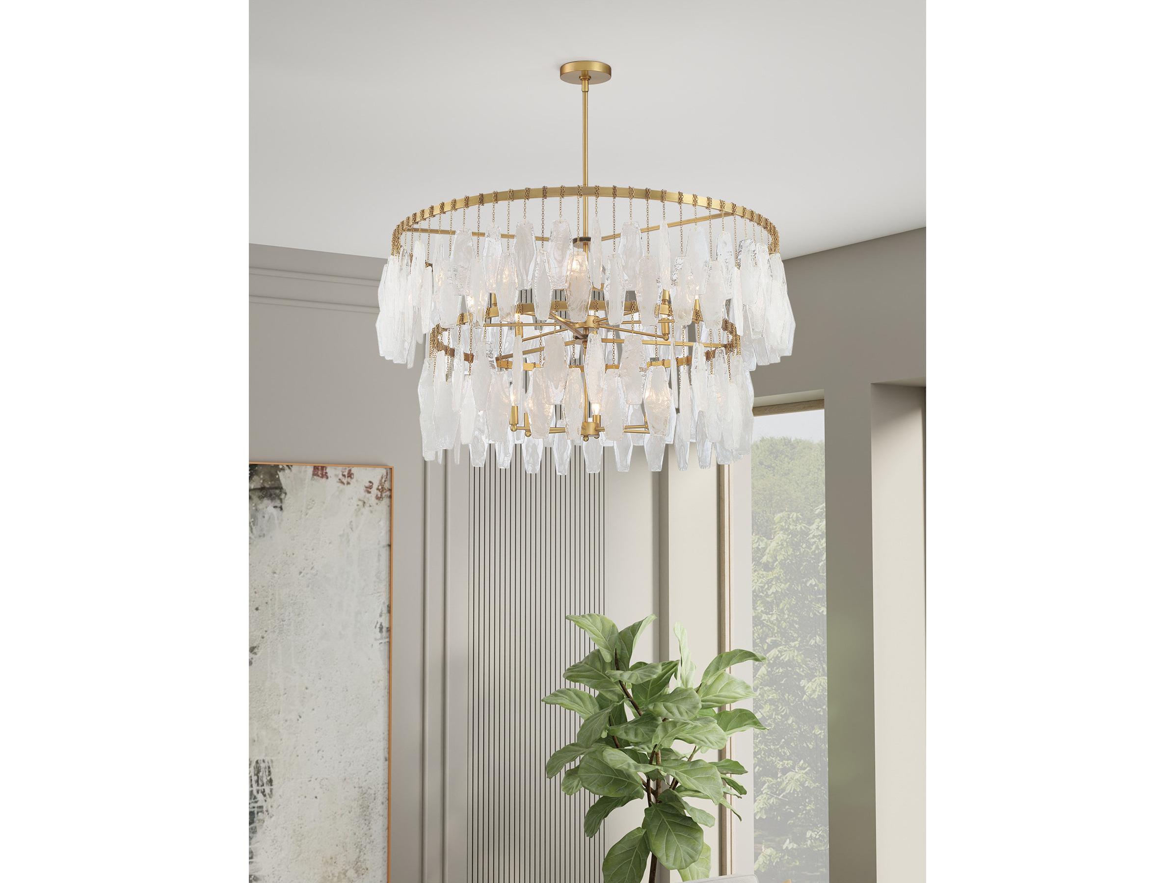 Minka Lavery Willow 14-Light Legacy Brass Round Tiered Pendant