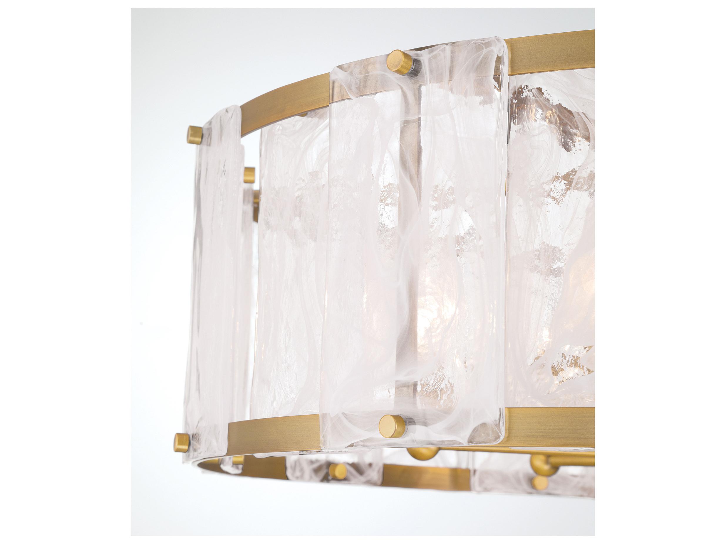 Minka Lavery Veil 6-Light Legacy Brass Drum Pendant