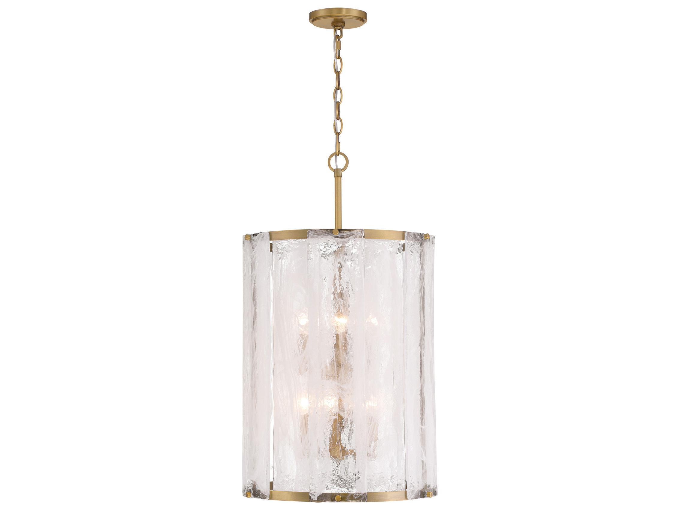 Minka Lavery Veil 6-Light Legacy Brass Cylinder Pendant