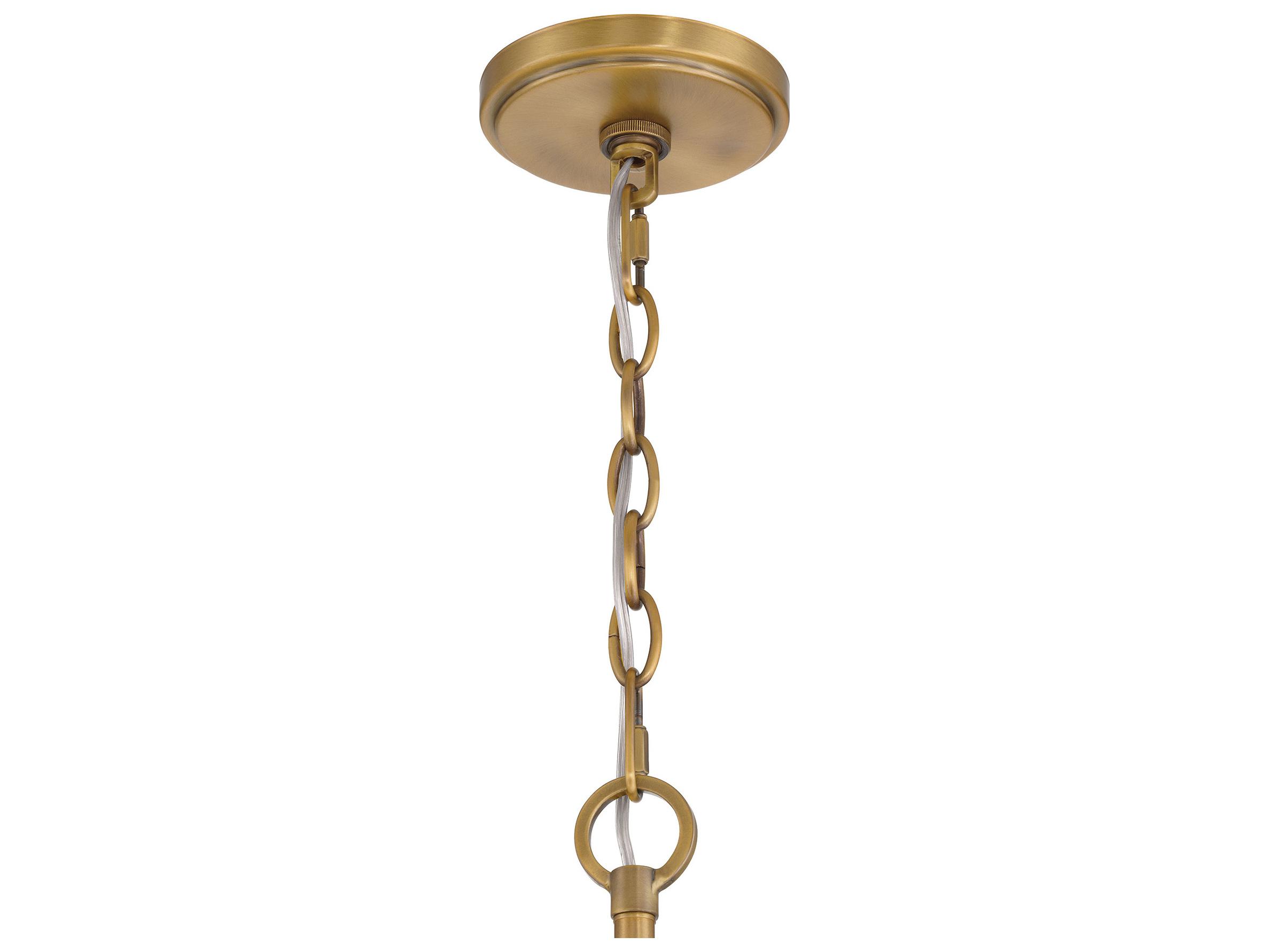 Minka Lavery Veil 6-Light Legacy Brass Cylinder Pendant