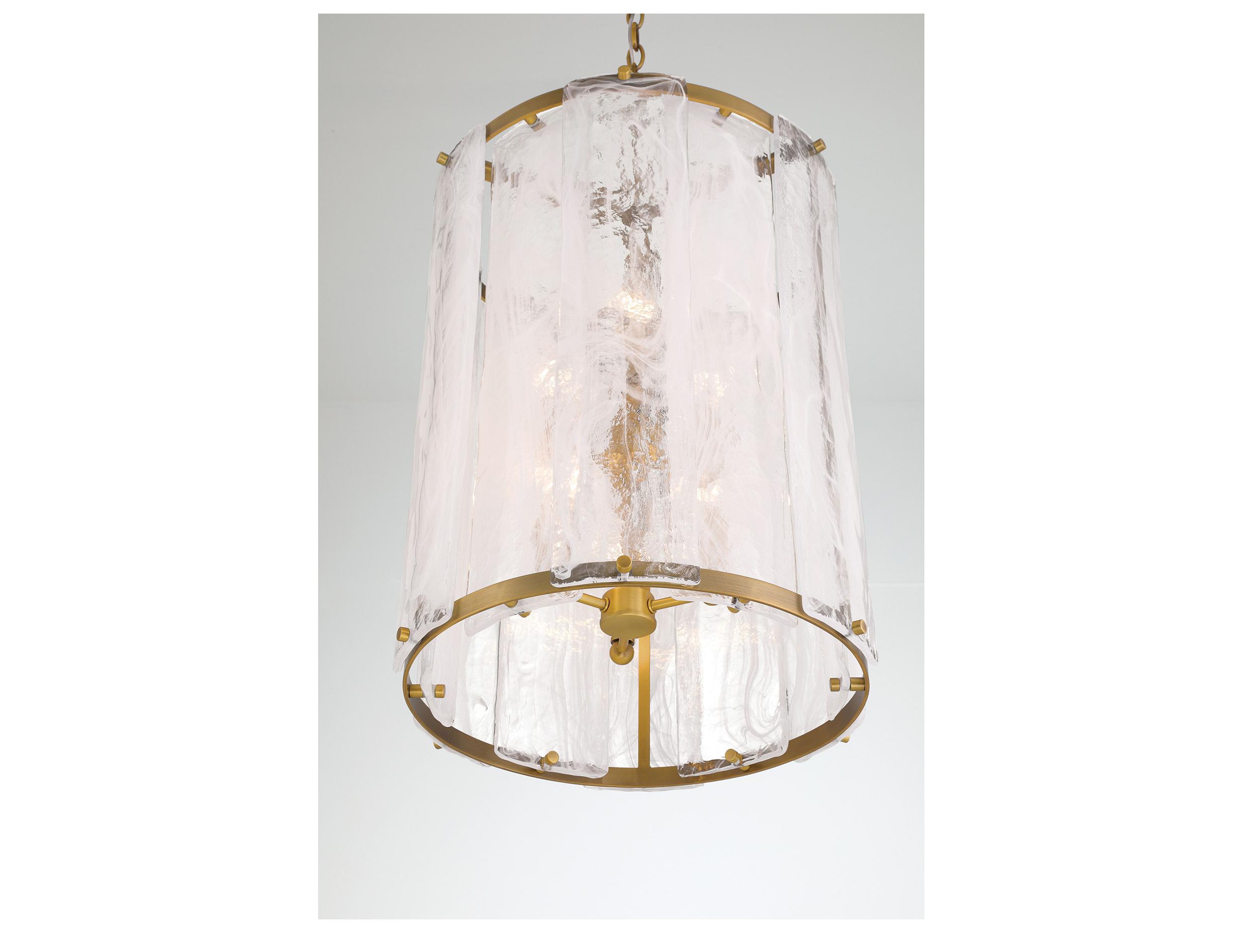 Minka Lavery Veil 6-Light Legacy Brass Cylinder Pendant
