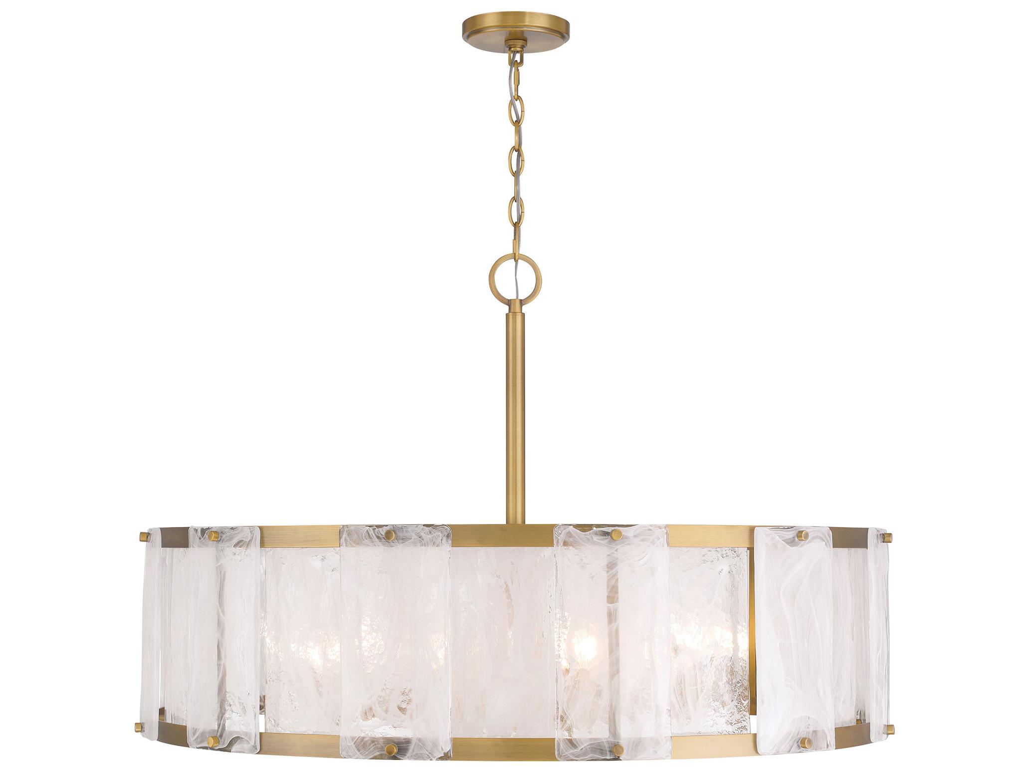 Minka Lavery Veil 10-Light Legacy Brass Drum Pendant