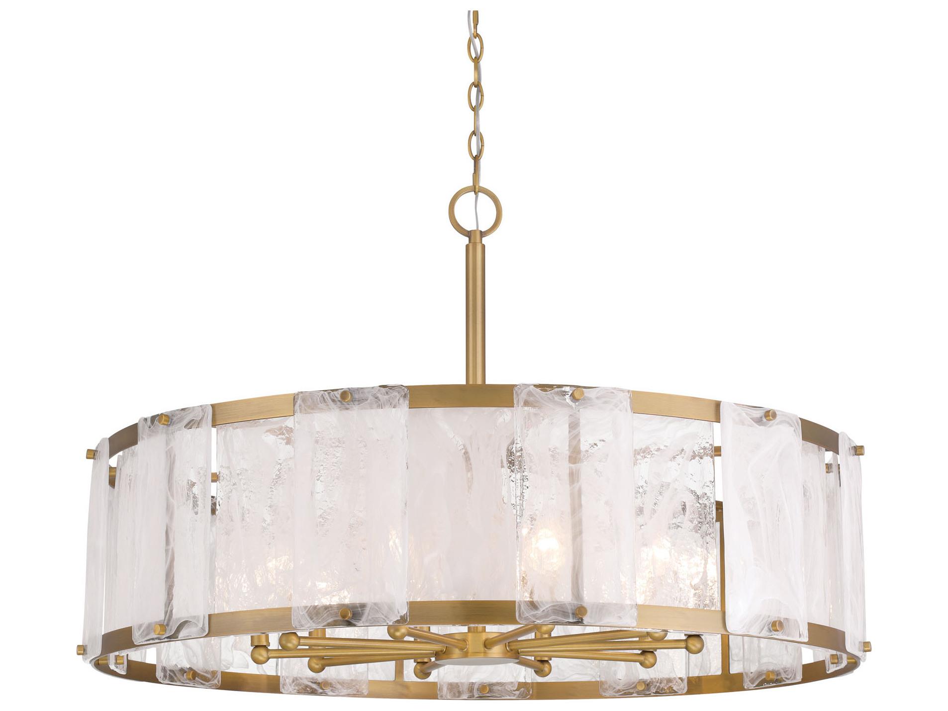 Minka Lavery Veil 10-Light Legacy Brass Drum Pendant