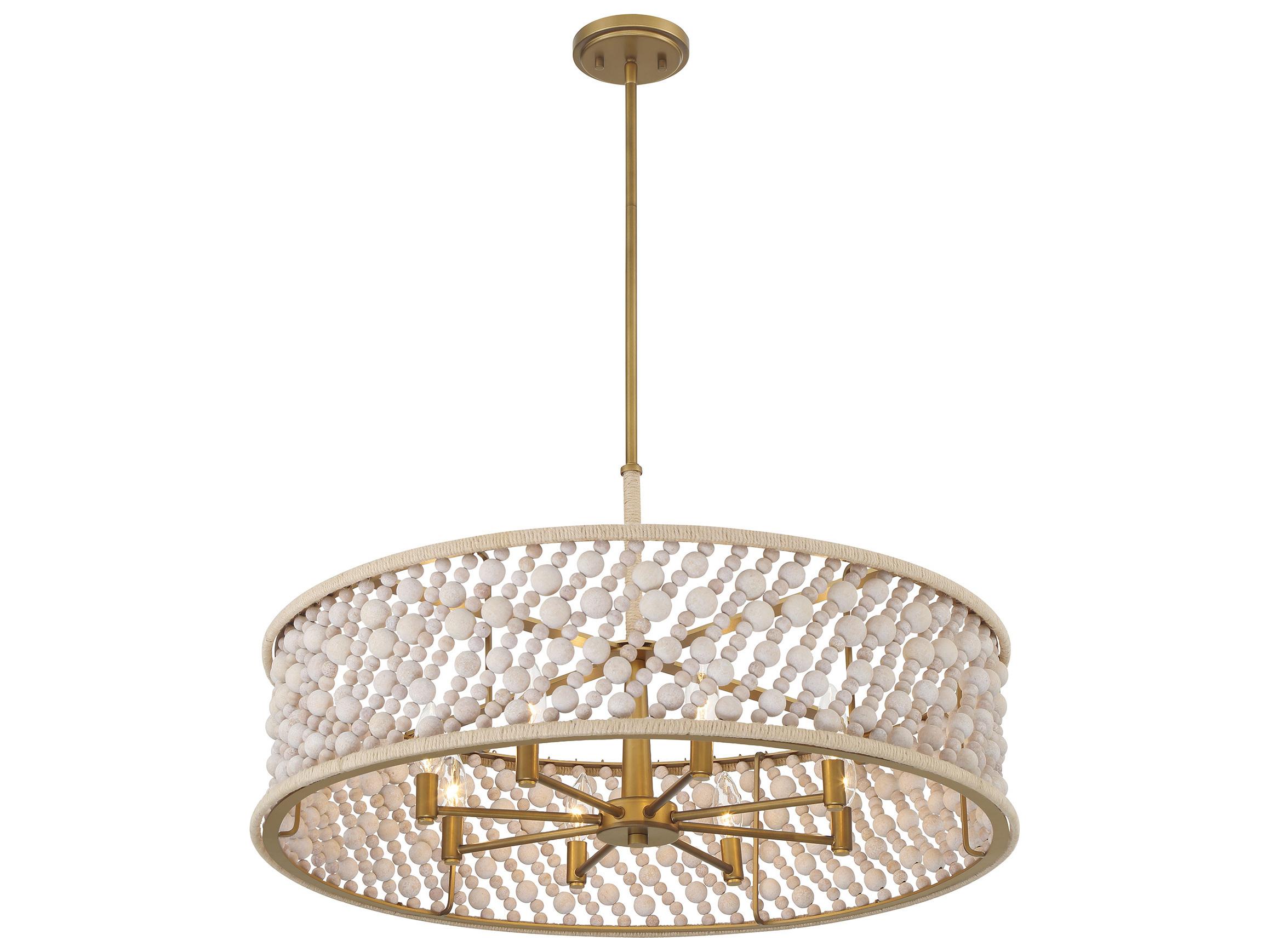 Minka Lavery Horsmore 8-Light Painted Legacy Brass Drum Pendant