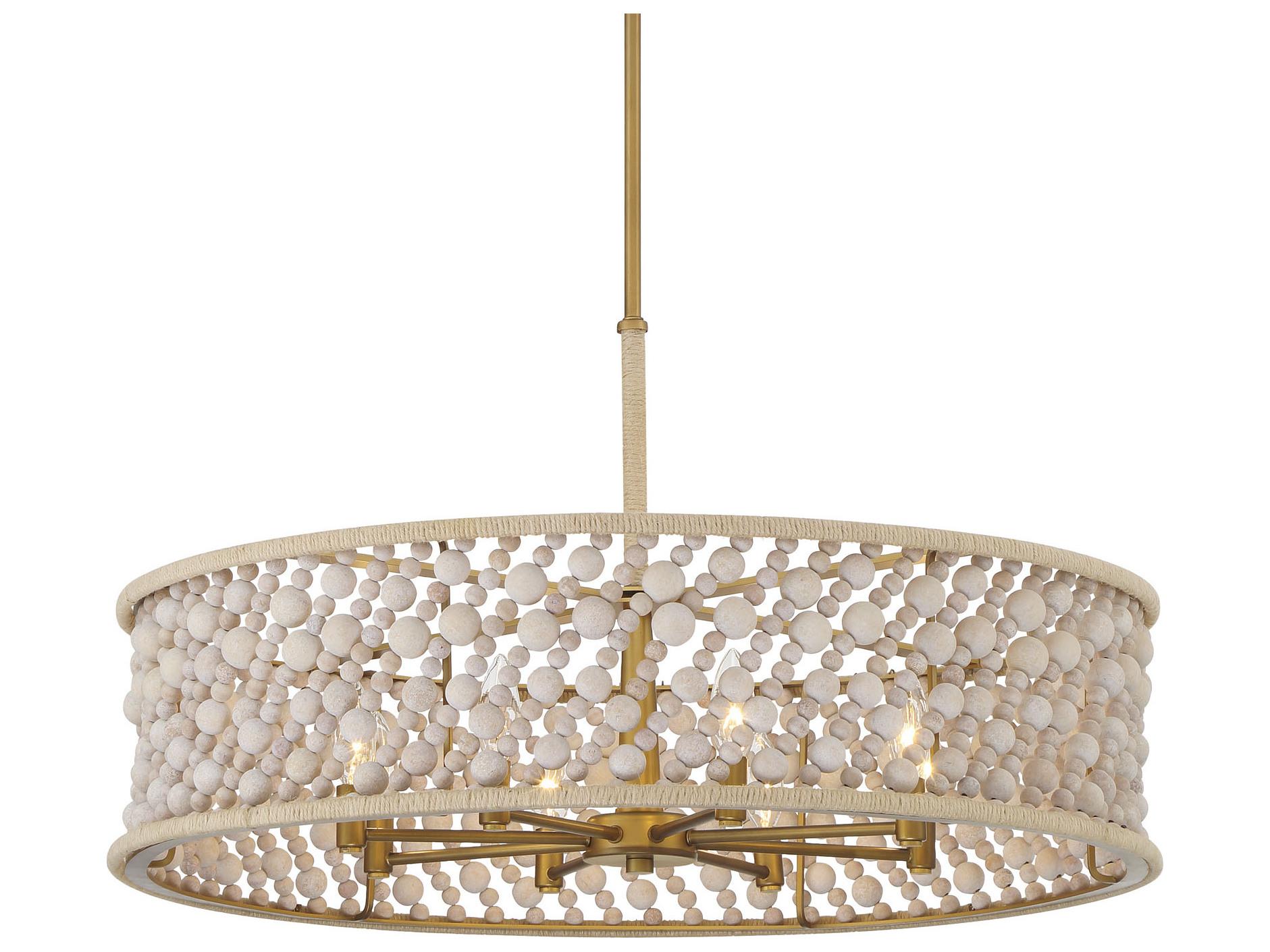 Minka Lavery Horsmore 8-Light Painted Legacy Brass Drum Pendant