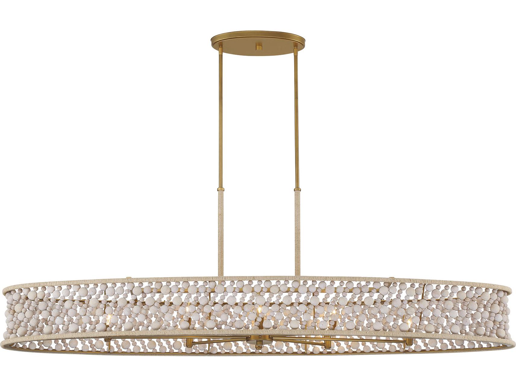 Minka Lavery Horsmore 8-Light Painted Legacy Brass Island Pendant