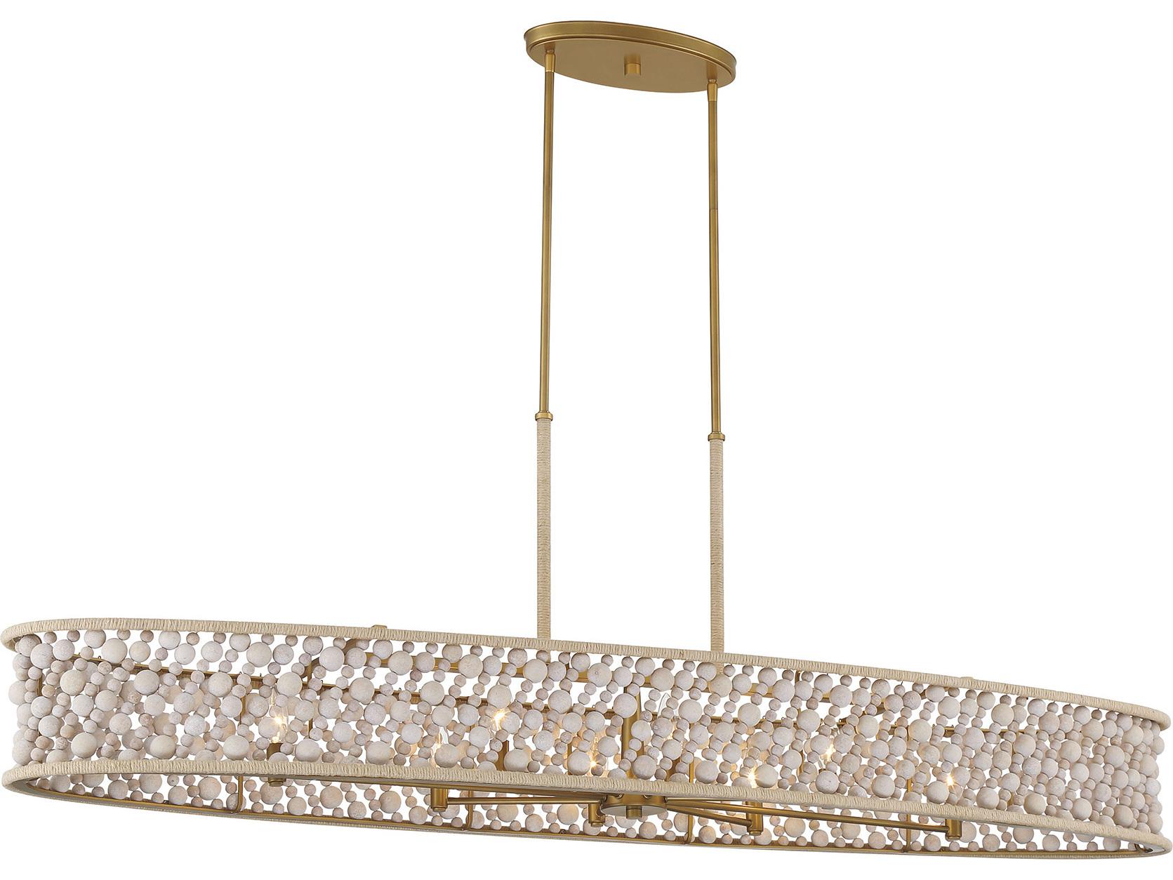 Minka Lavery Horsmore 8-Light Painted Legacy Brass Island Pendant