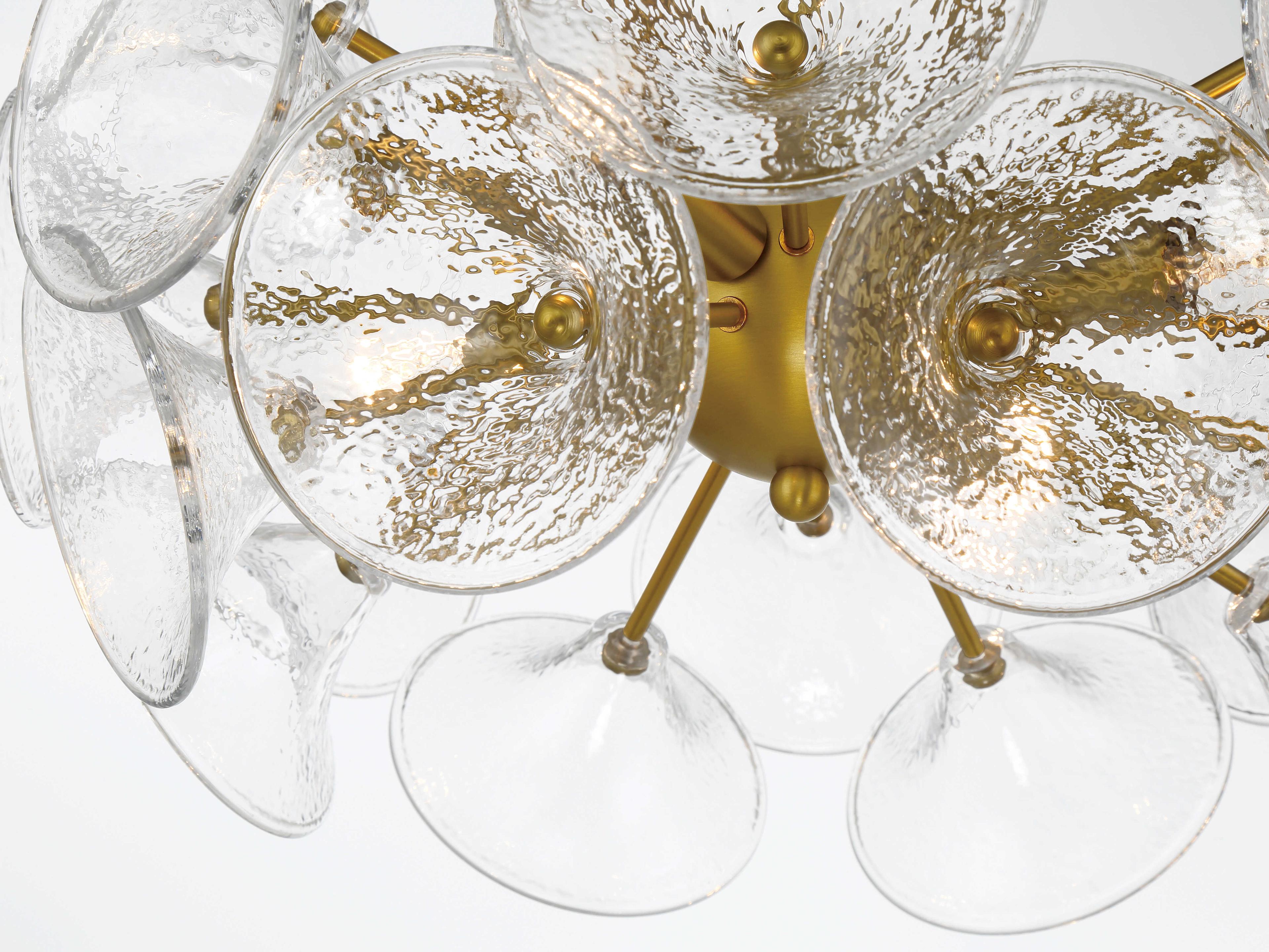 Minka Lavery Winter 4-Light Soft Brass Sputnik Semi Flush Mount