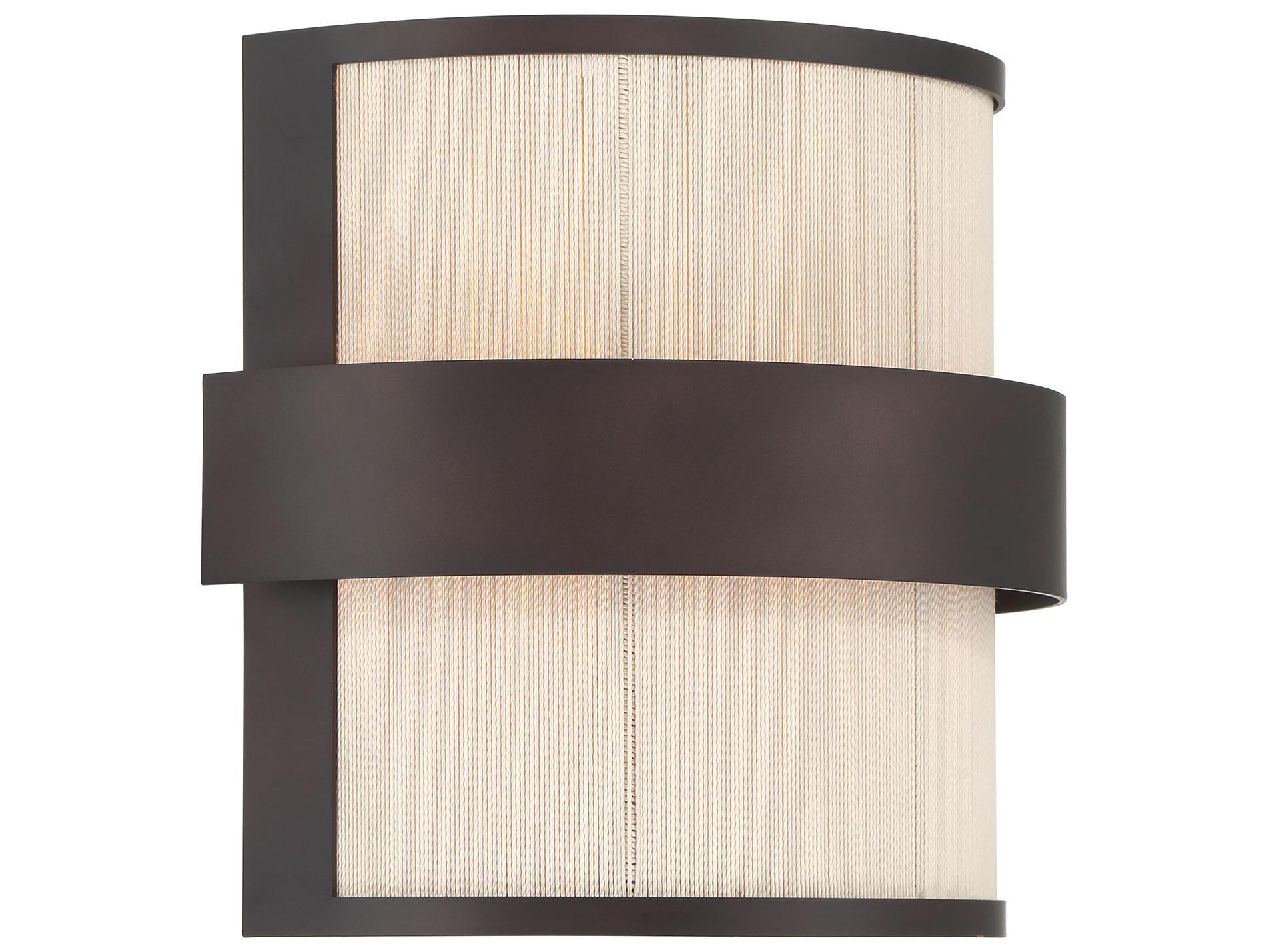 Minka Lavery Harbor Wrap 2-Light Painted Legacy Brass Dark Matte Black Wall Sconce